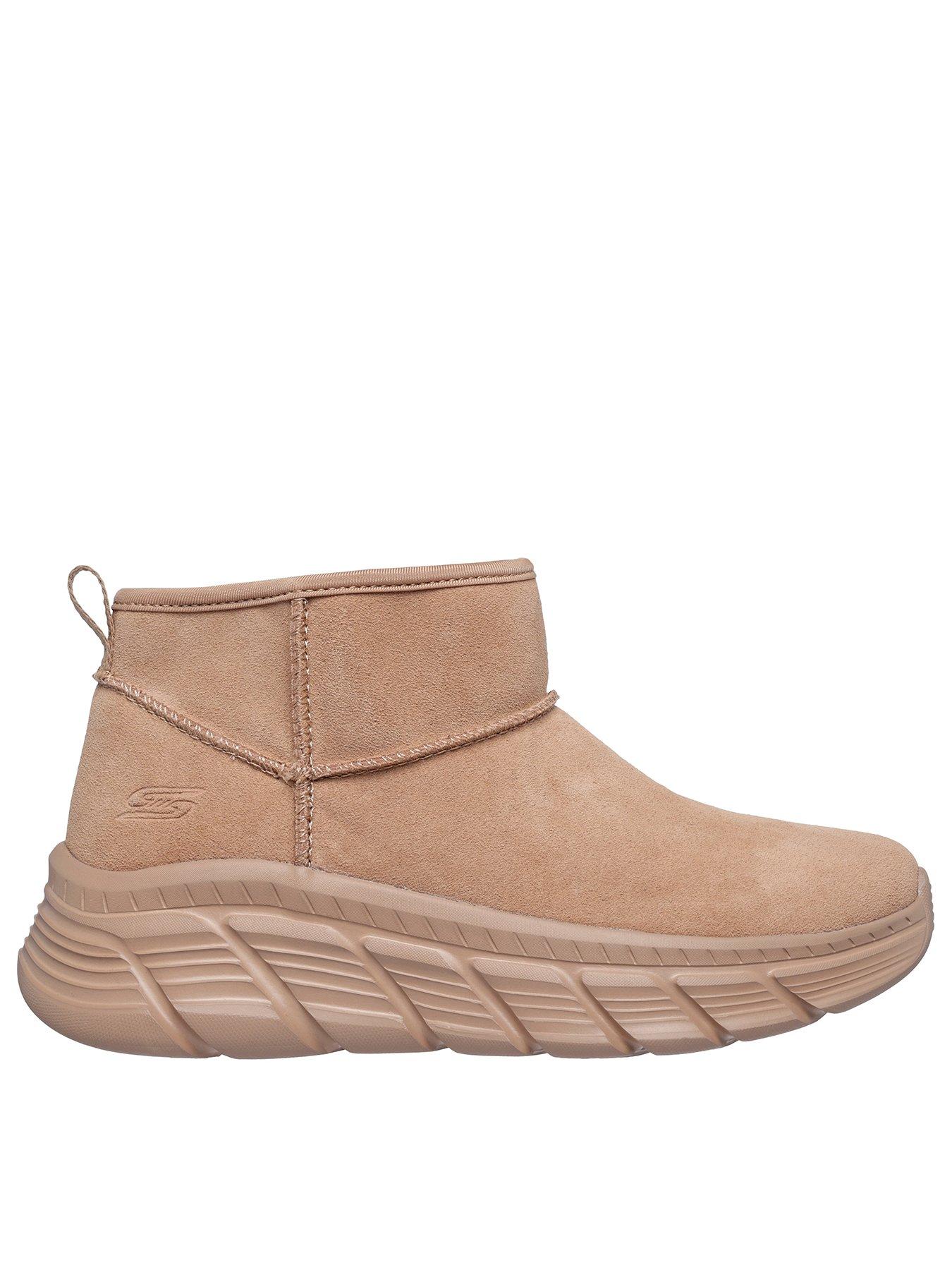 Image 1 of 2 of Skechers Bobs B Flex Hi Mini Casual Suede Bootie - Chestnut Brown