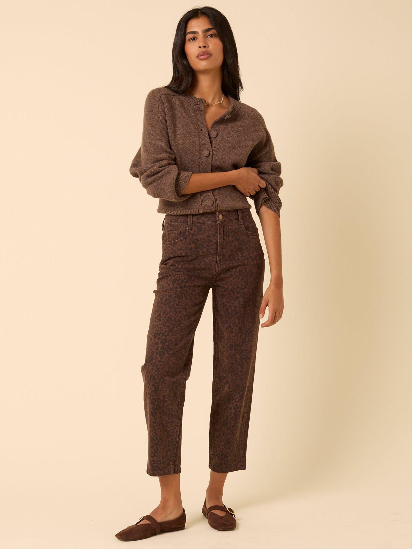 undefined Tapered Straight Leg Jean - Brown