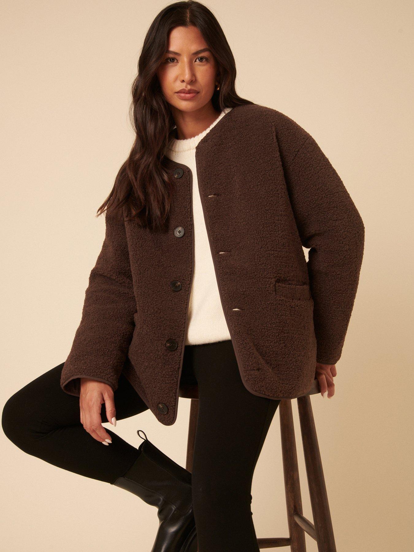 Nobodys Child Tawnie Reversible Cord Liner Coat - Brown