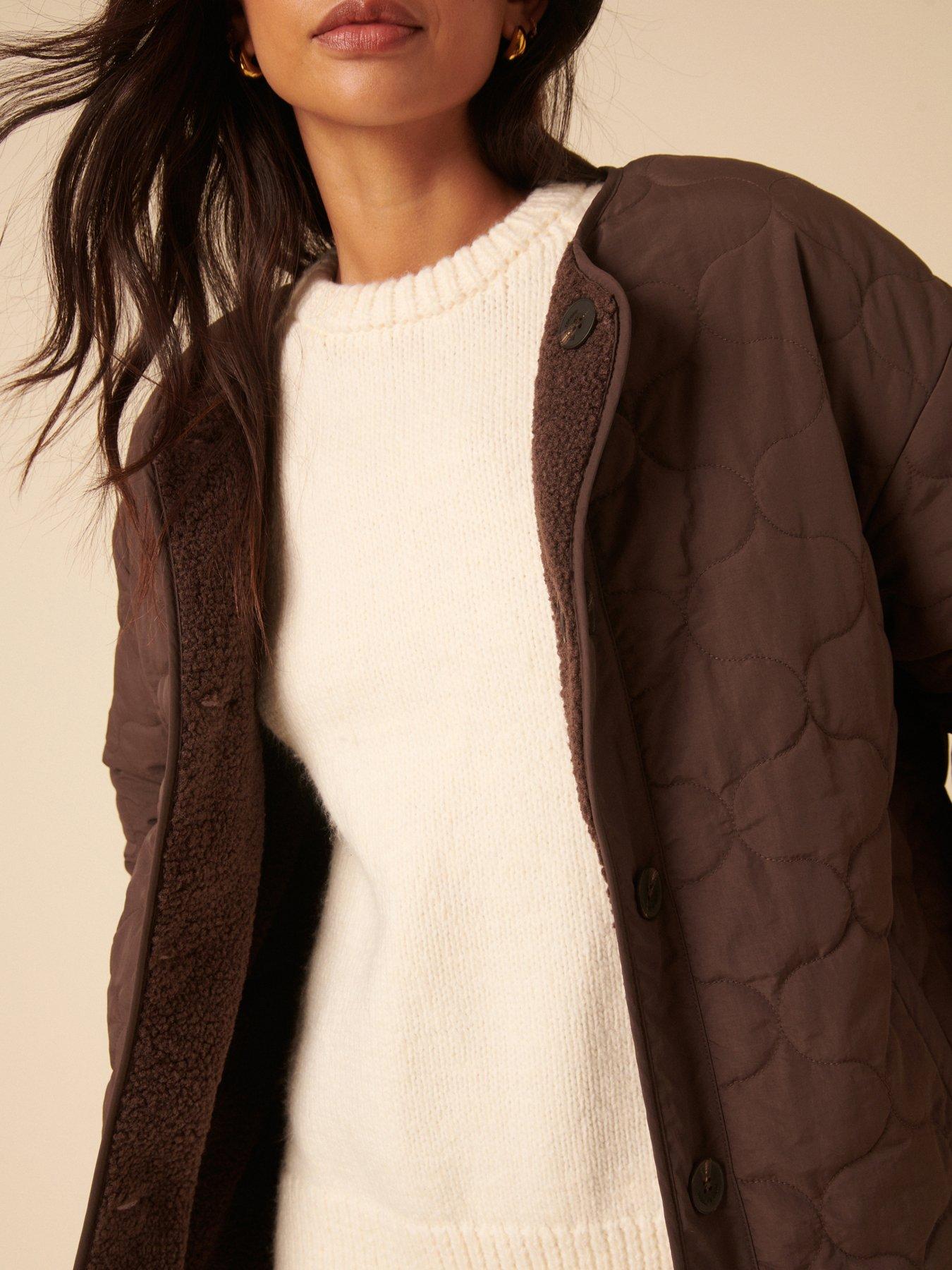 Image 4 of 5 of Nobodys Child Tawnie Reversible Cord Liner Coat - Brown