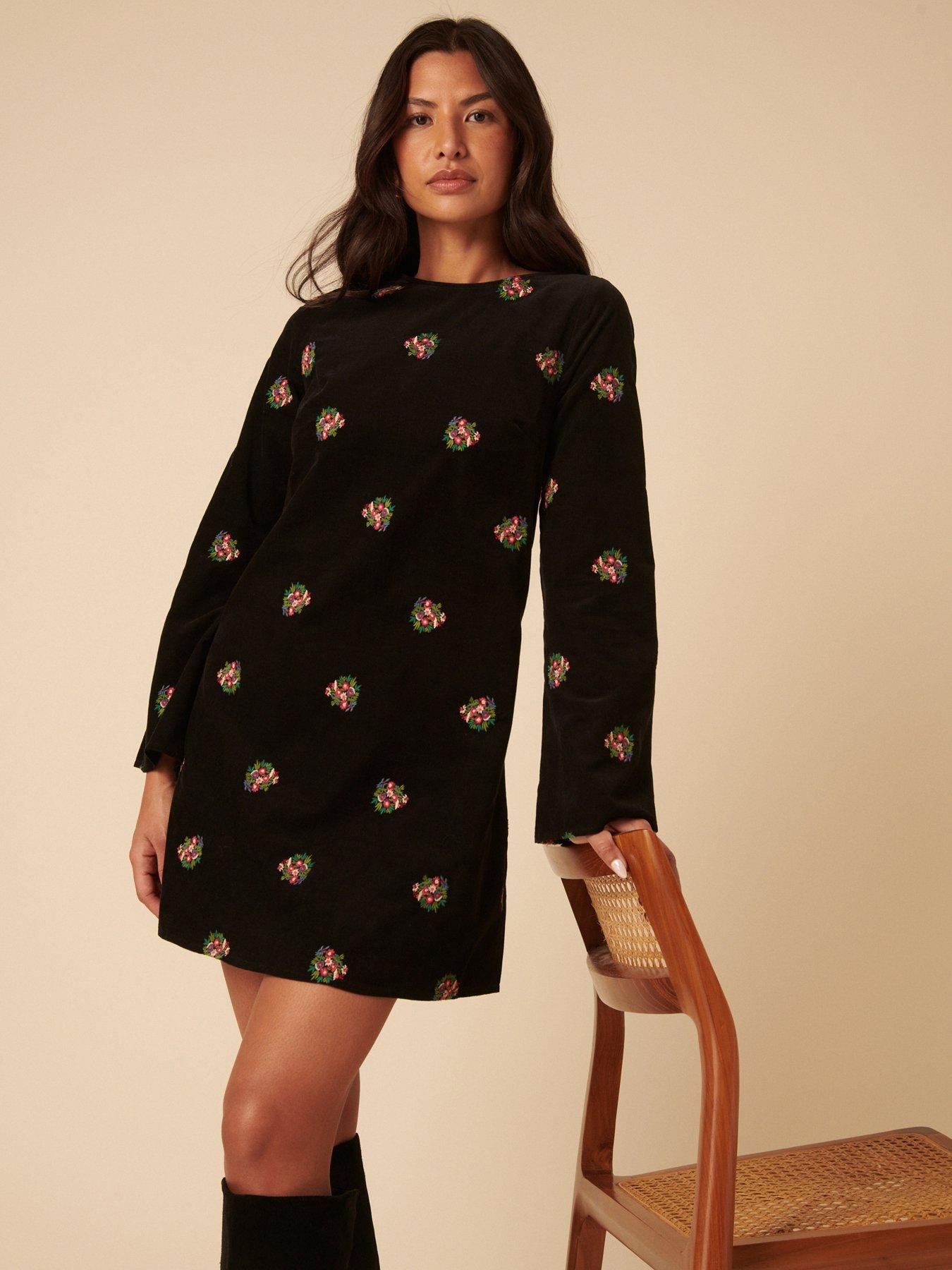 undefined Saravejo Mini Dess Embroidery - Black