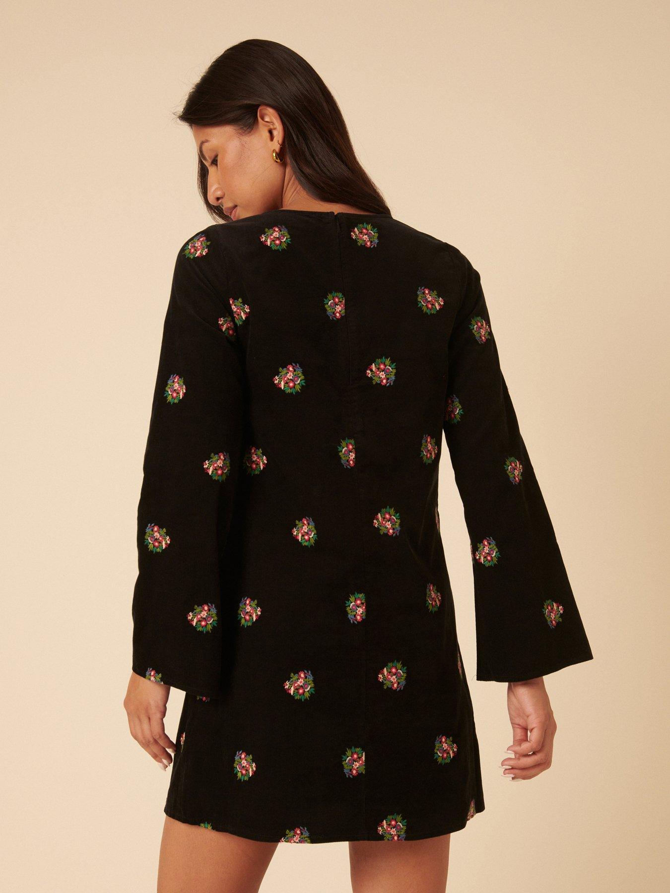 Image 2 of 5 of Nobodys Child Saravejo Mini Dress Embroidery - Black