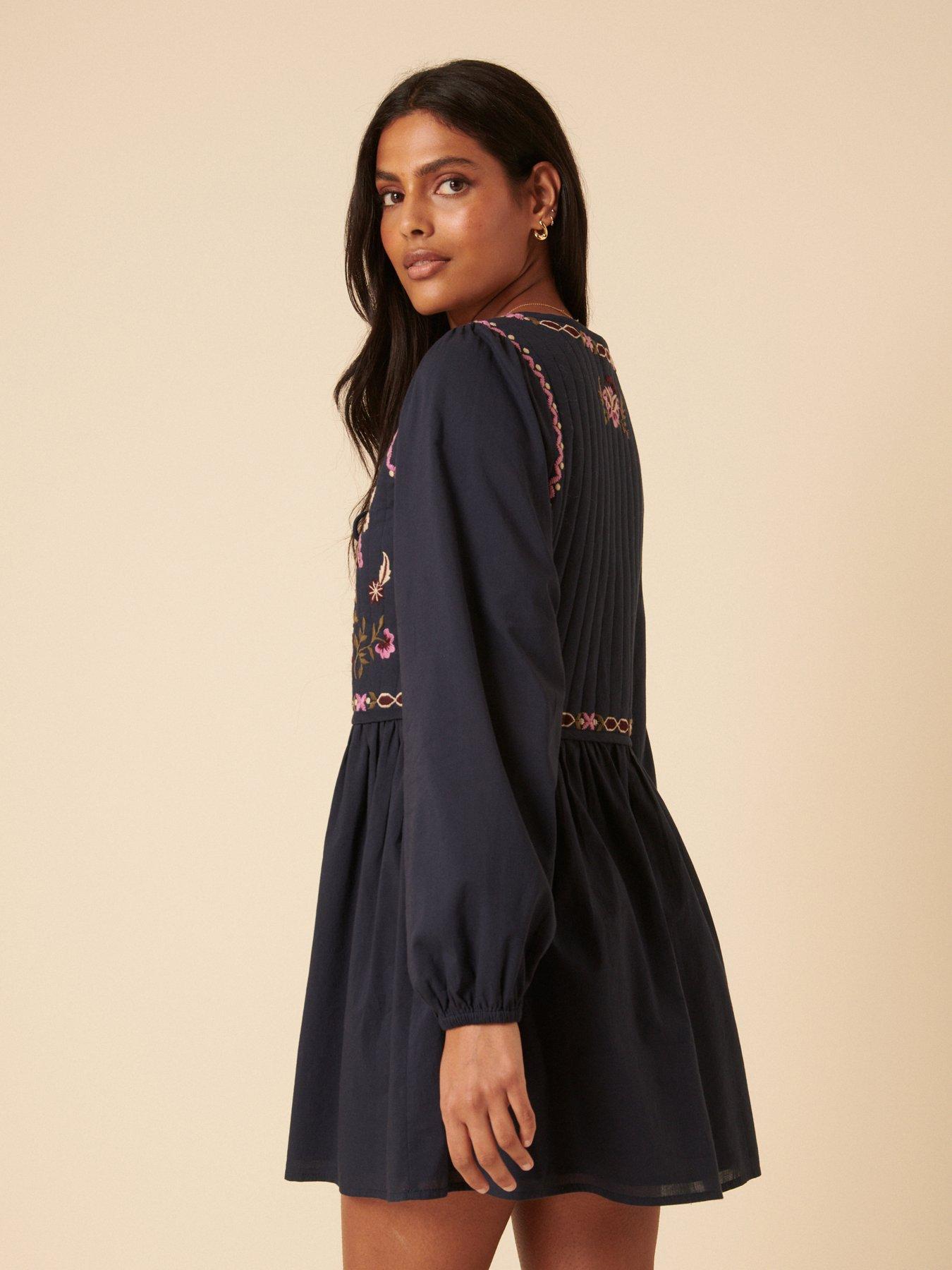 Image 2 of 5 of Nobodys Child Monroe Mini Dress Plain - Blue