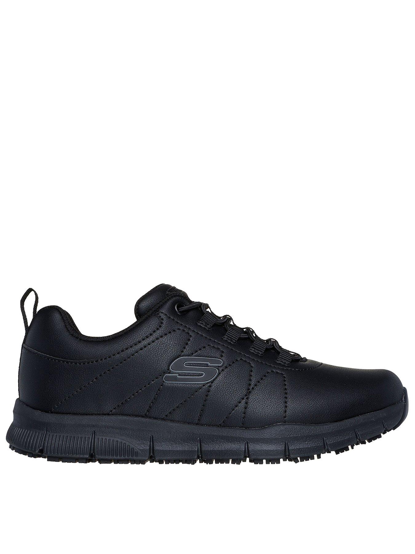 Image 1 of 5 of Skechers Nampabeja Workwear Slip Resistant Athletic Trainers - Black