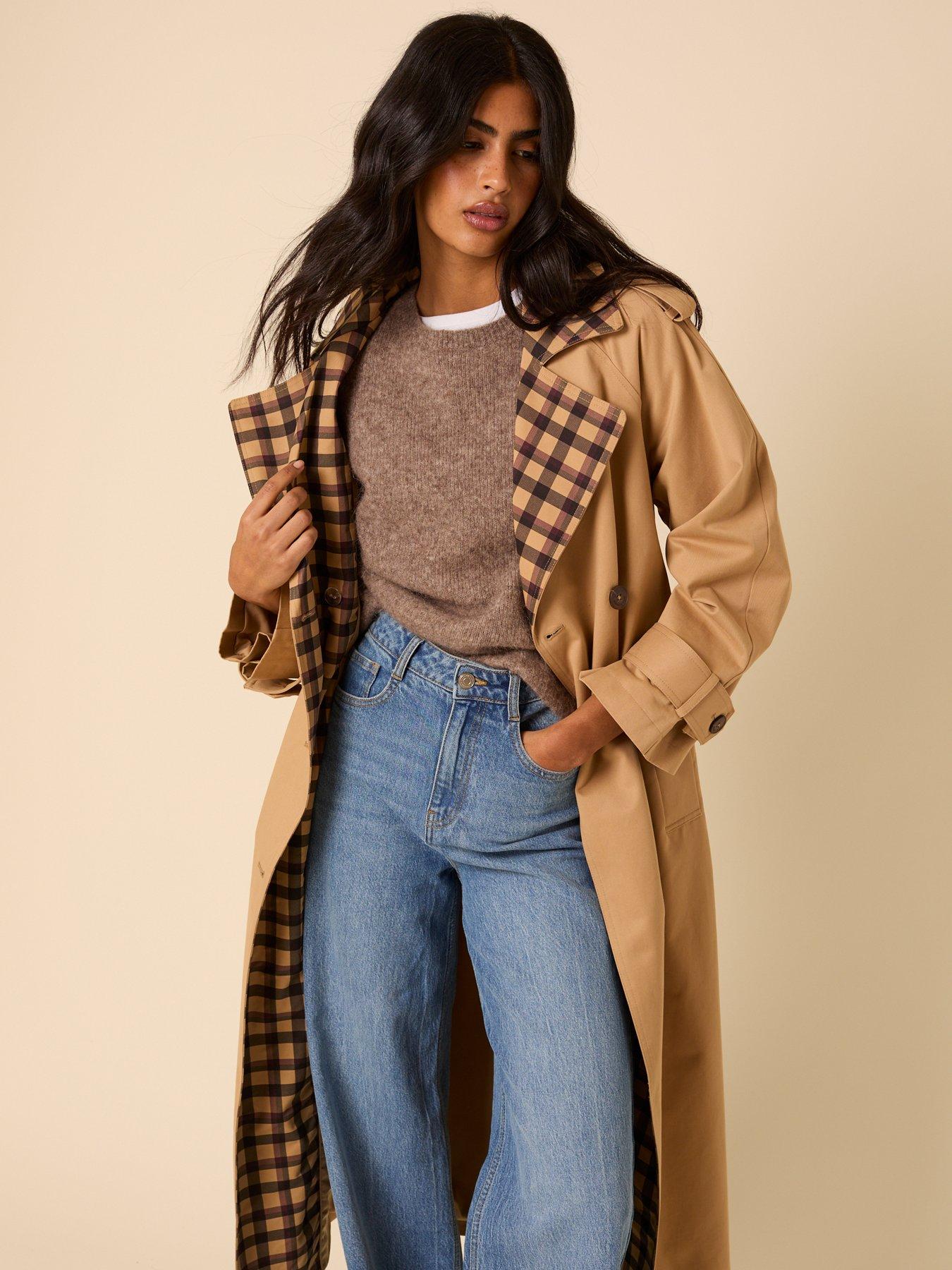  image of nobodys-child-contrast-okasan-trench-coat-brown