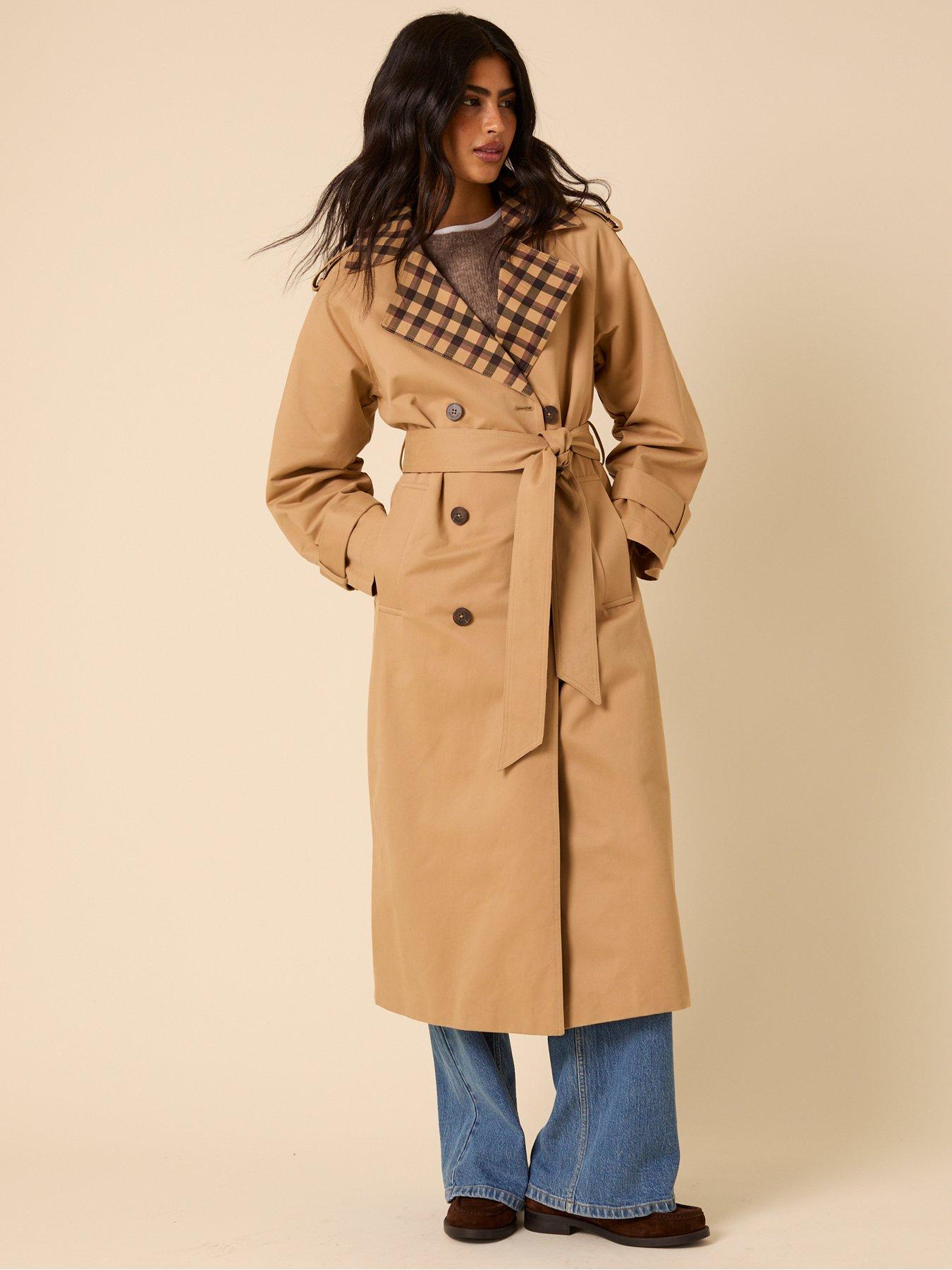  image of nobodys-child-contrast-okasan-trench-coat-brown