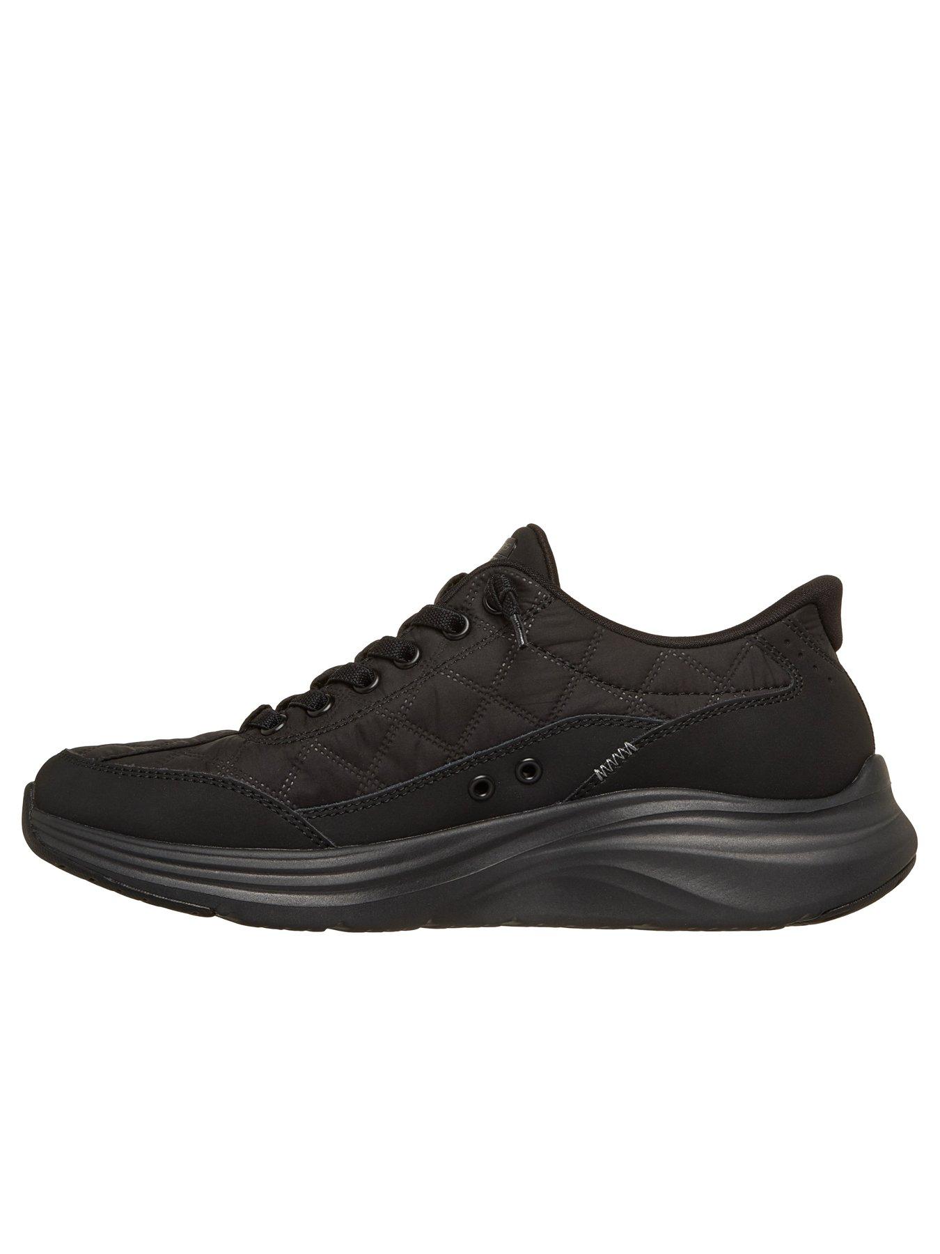  image of skechers-contour-foam-cosy-fit-slip-in-trainer-black