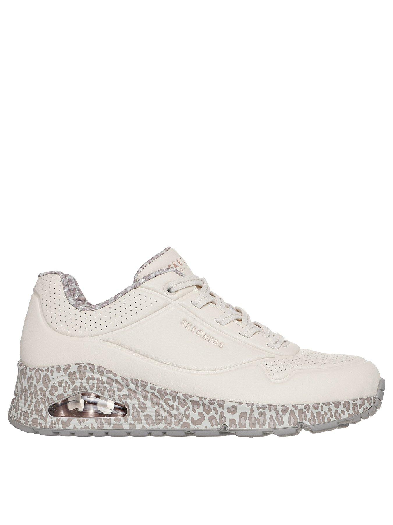 Skechers Uno Safari Time Printed Slip-On Trainer - Natural