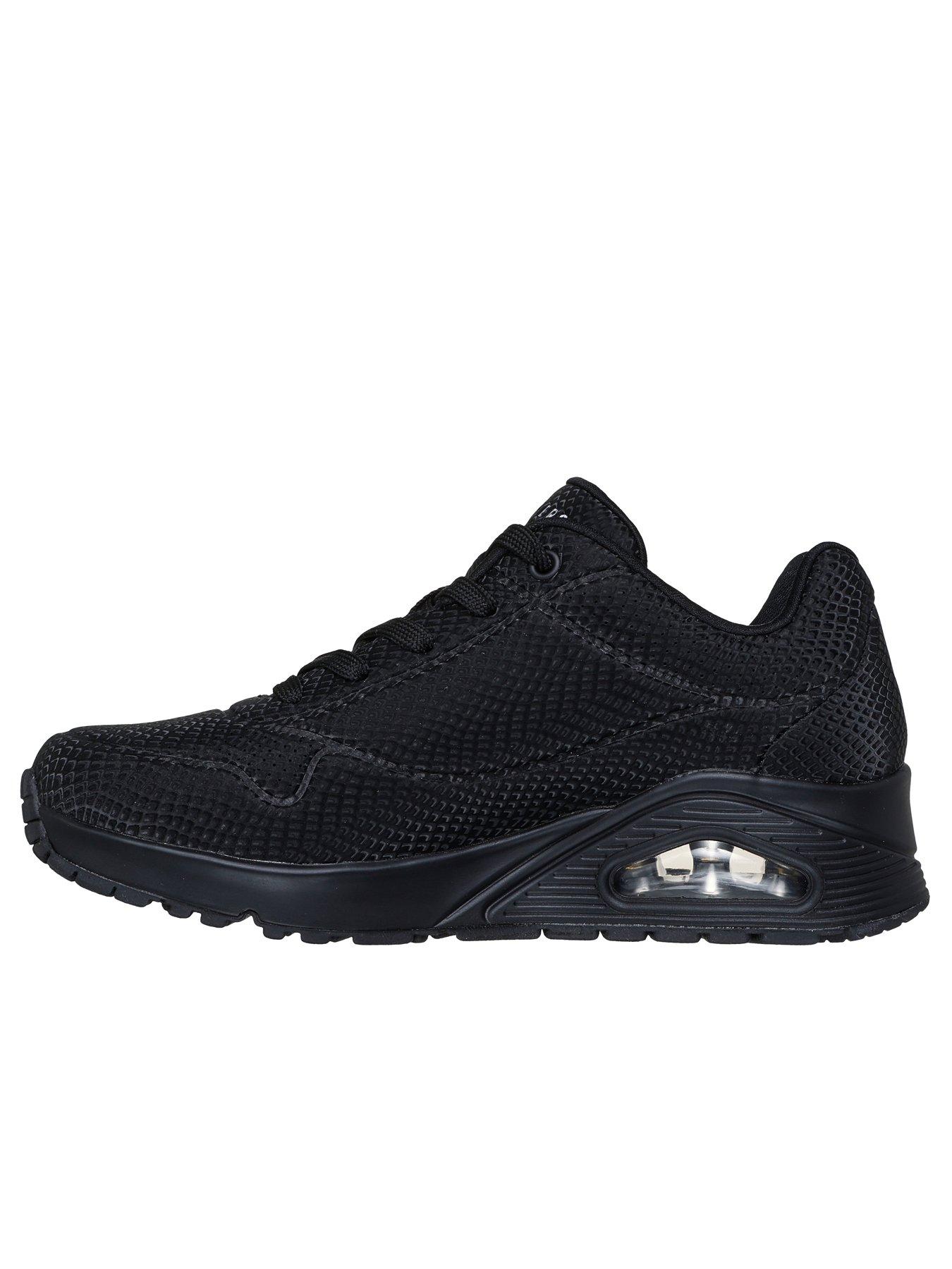 Image 5 of 5 of Skechers Uno Shiny Scale Reflective Snake Lace-Up Trainers - Reflective Snake Printed Durabuck (Black)