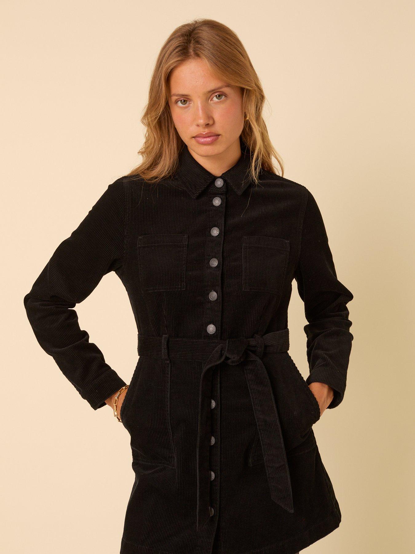 undefined Finchley Mini Shirt Dress Plain - Black