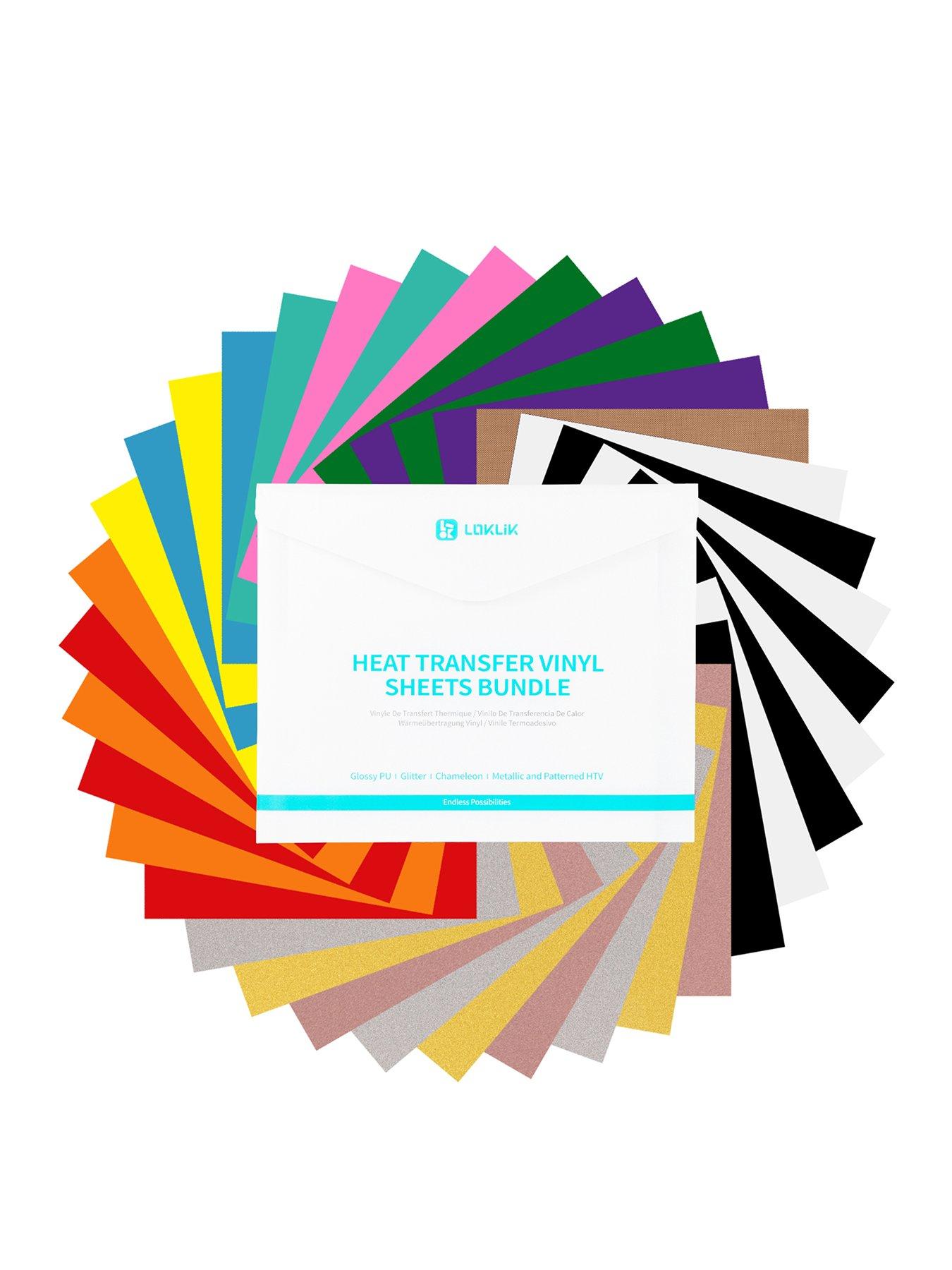 Image 1 of 4 of Loklik HTV Vinyl Sheet Bundle 36 Pack