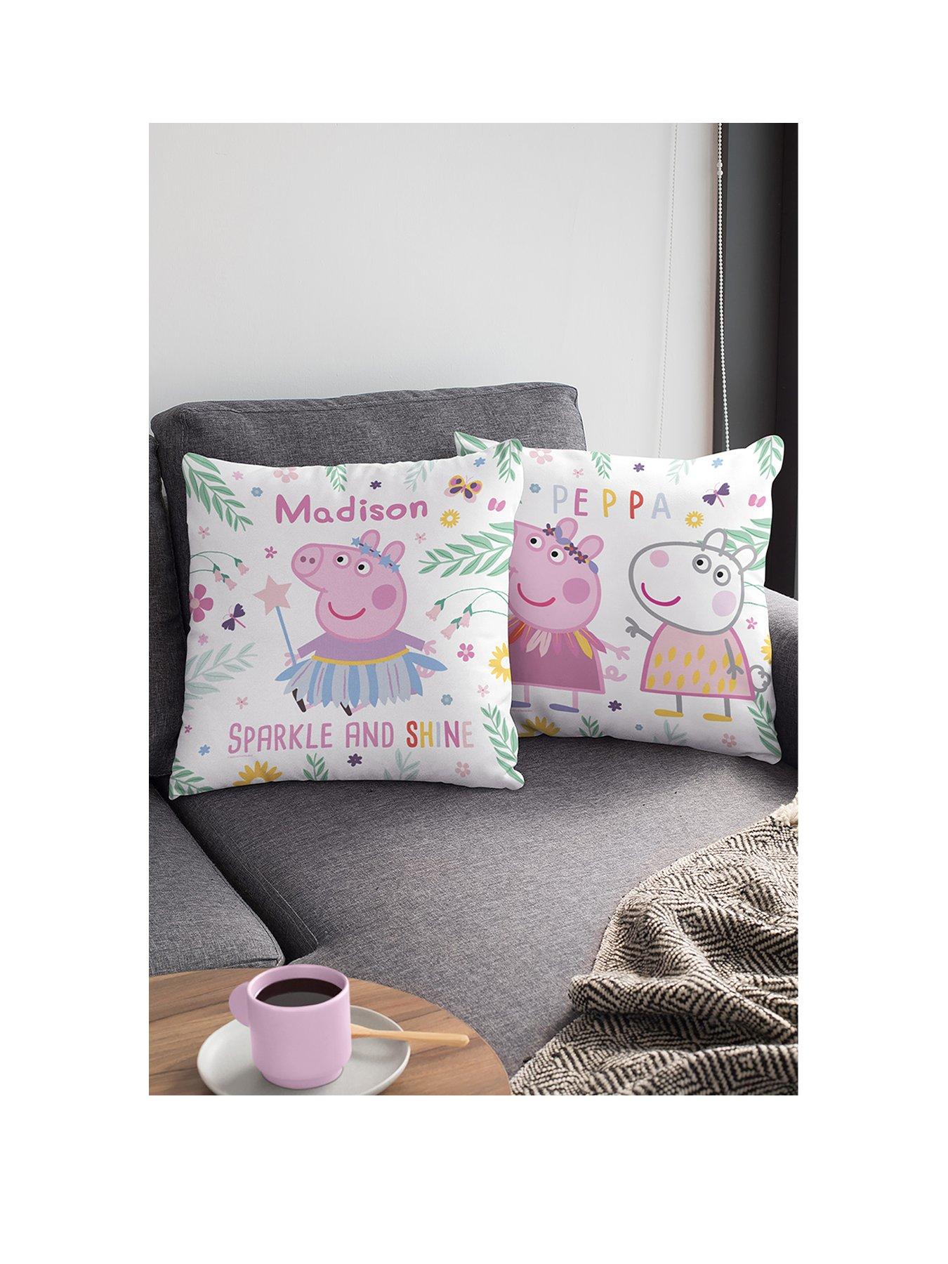 Image 1 of 5 of Love Abode Peppa Pig Personalised Double Sided Cushion