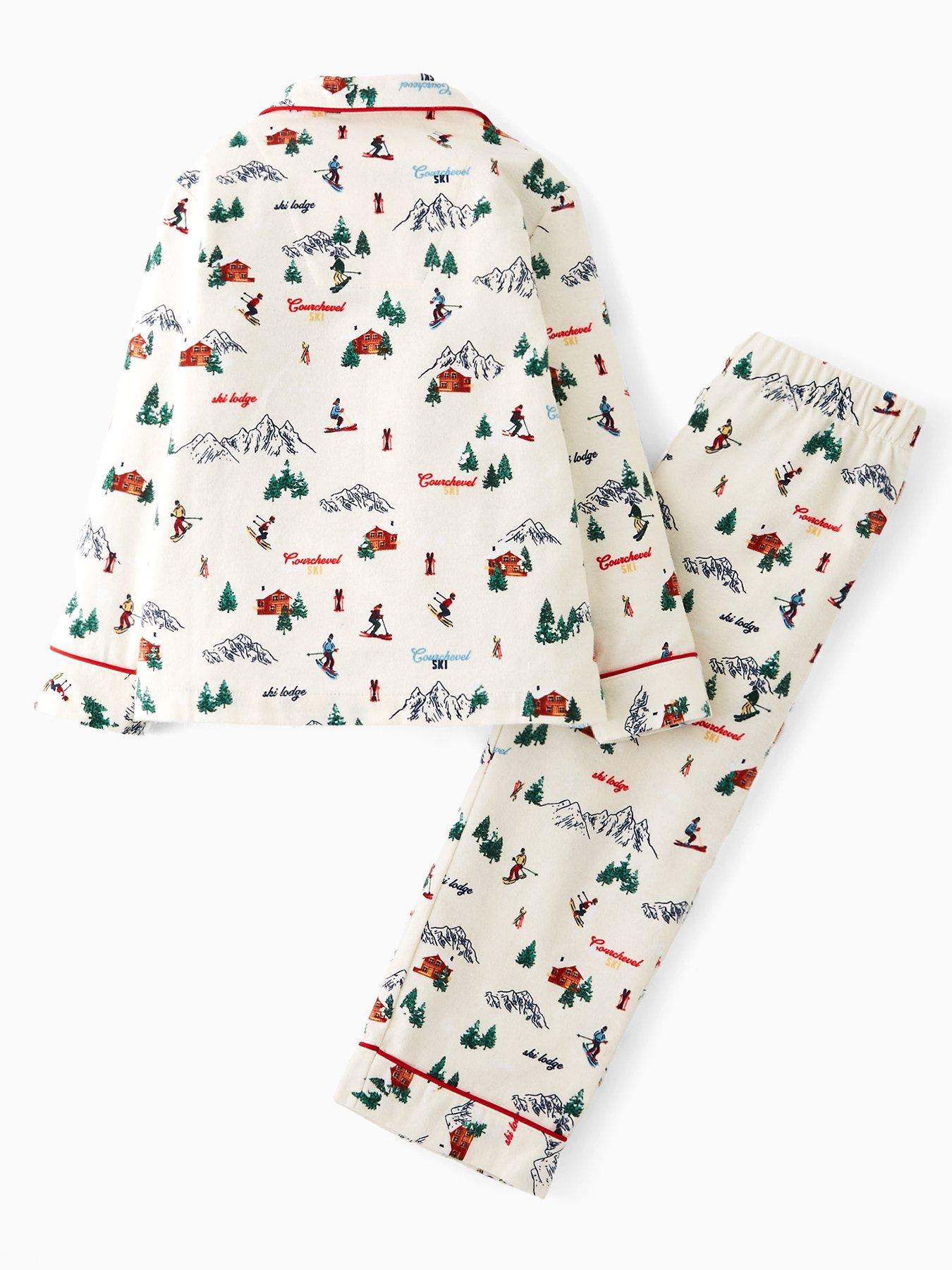  image of michelle-keegan-kids-unisexnbspski-print-family-pjs-white