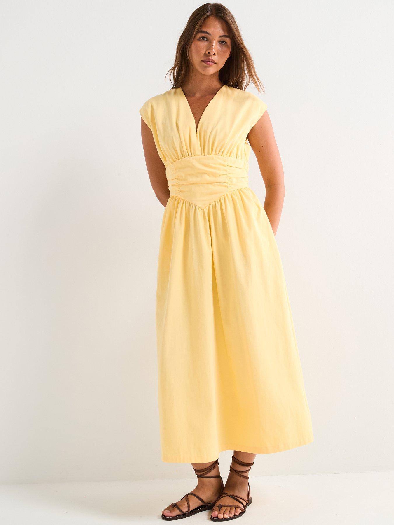 sachin and babi light blue dress Fitted Long Ruched Lace-Up Slit Dress Ladivine BD7042  ABC Fashion