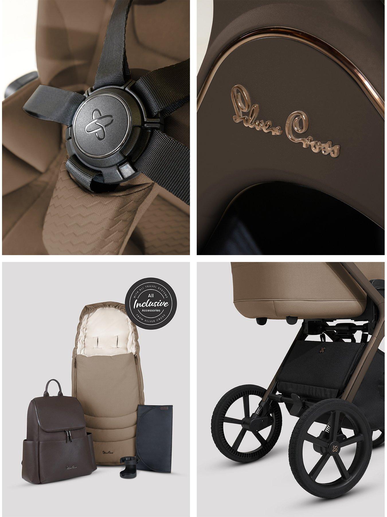  image of silver-cross-cove-ultimate-360-family-car-seat-bundle-maple-nautral-taupe-car-seats
