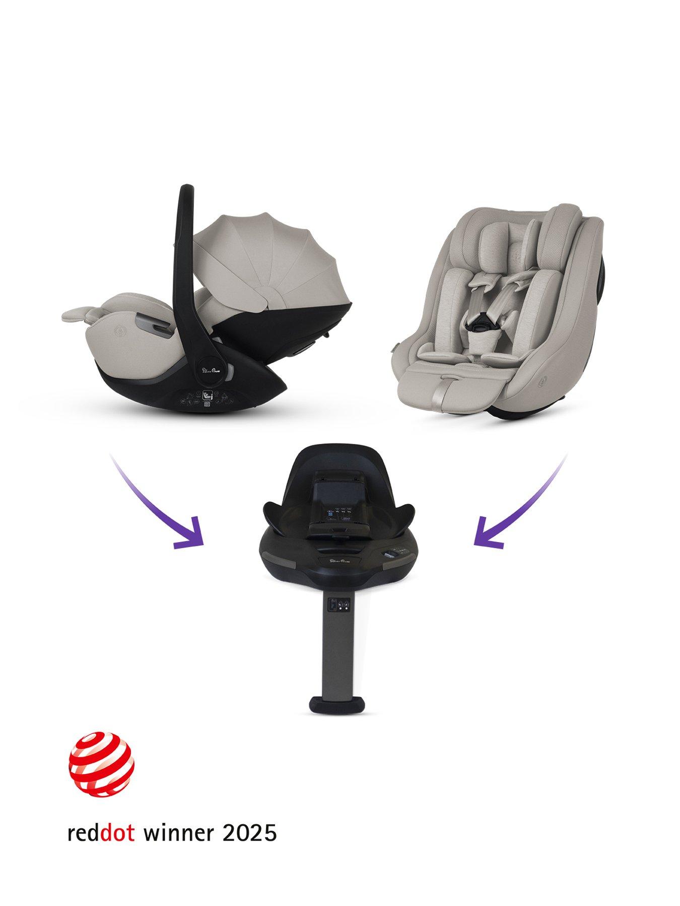  image of silver-cross-cove-ultimate-360-family-car-seat-bundle-maple-nautral-taupe-car-seats