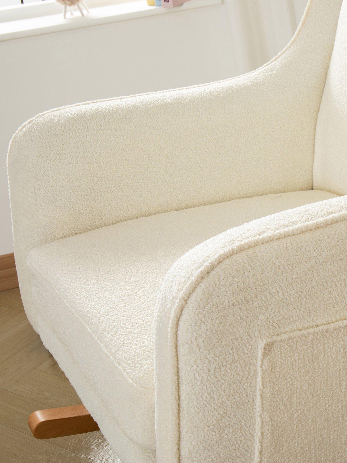 Image 3 of 6 of Babymore Ida Nursing Chair with Stool - Boucl&eacute;