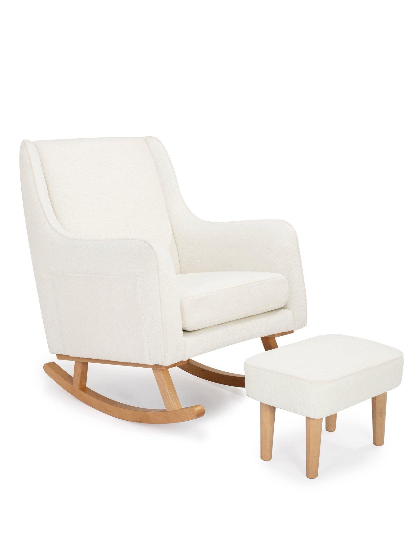 Image 5 of 6 of Babymore Ida Nursing Chair with Stool - Boucl&eacute;