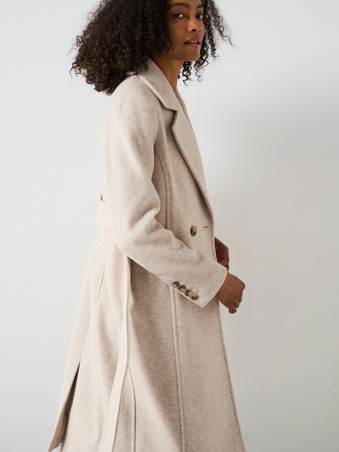  image of forever-new-monica-fur-collar-wrap-coat-beige