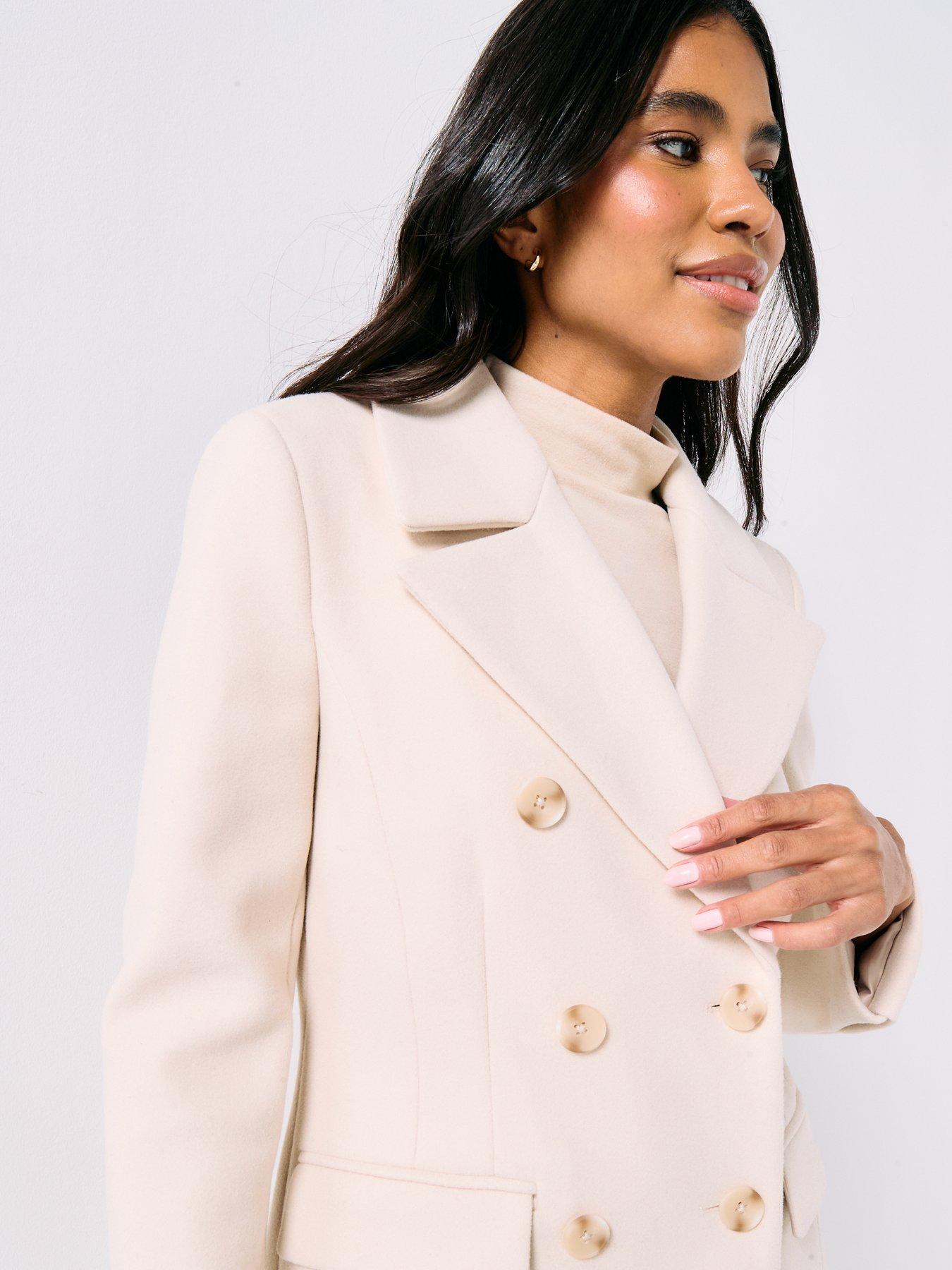  image of forever-new-hannah-longline-coat-cream