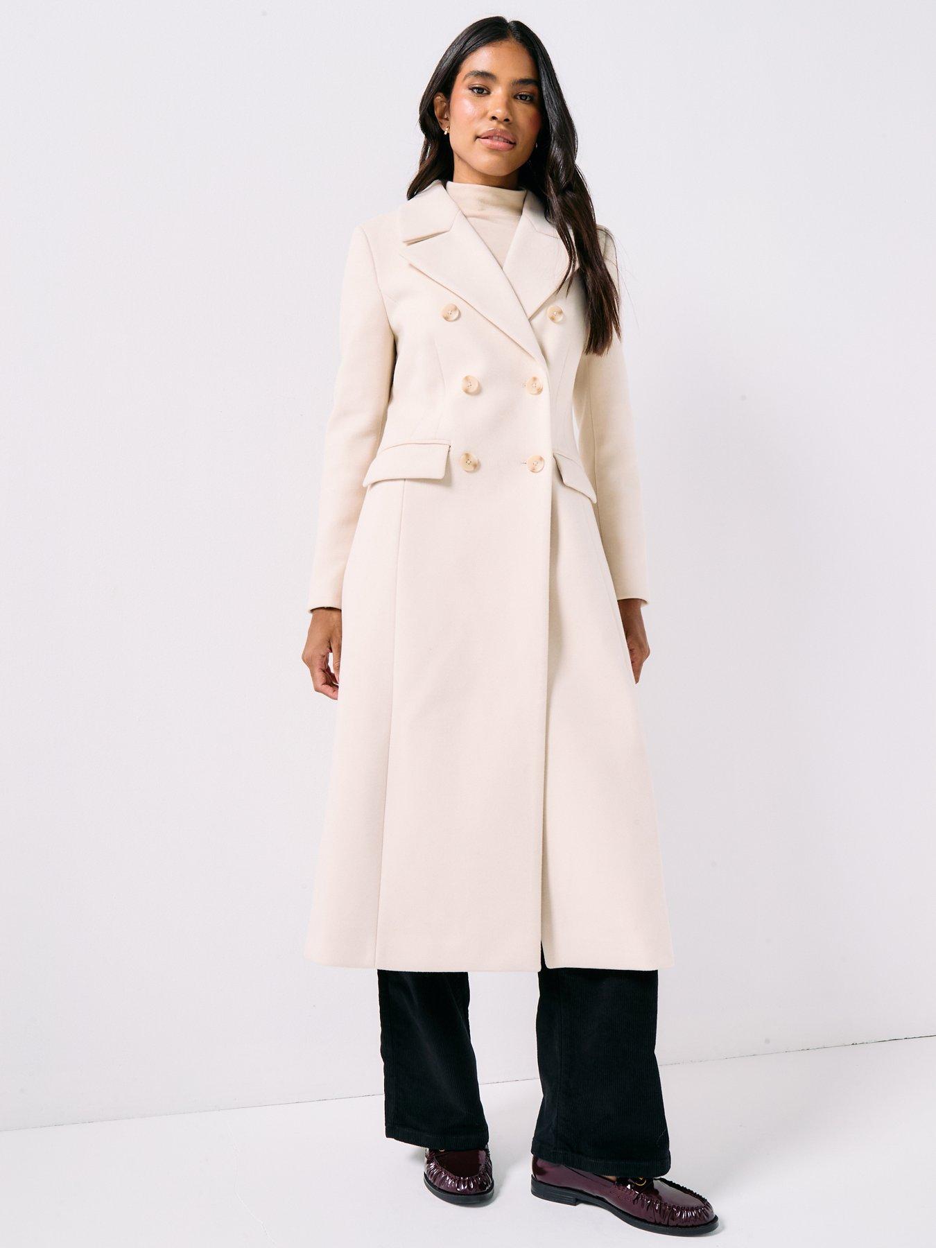  image of forever-new-hannah-longline-coat-cream
