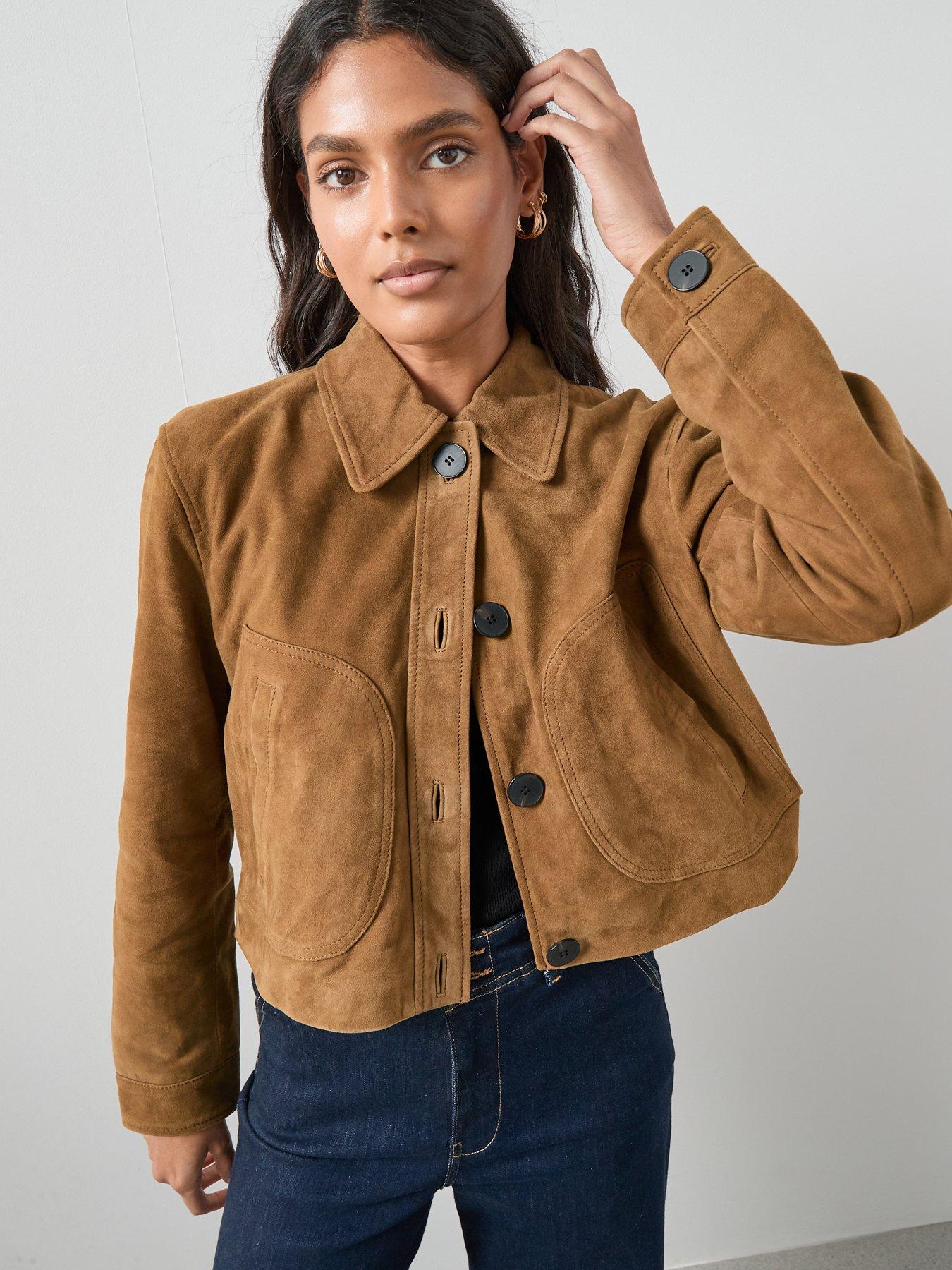 undefined Suede Jacket - Brown