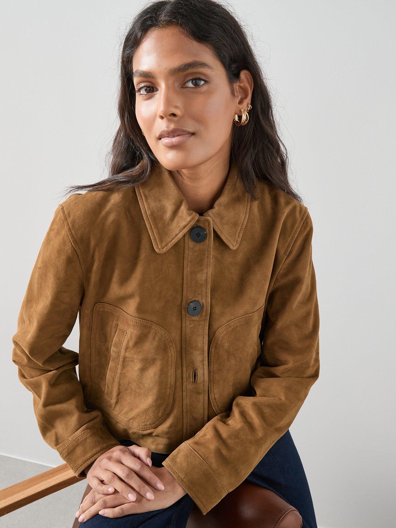 Image 5 of 6 of The Very Collection Suede Jacket - Brown