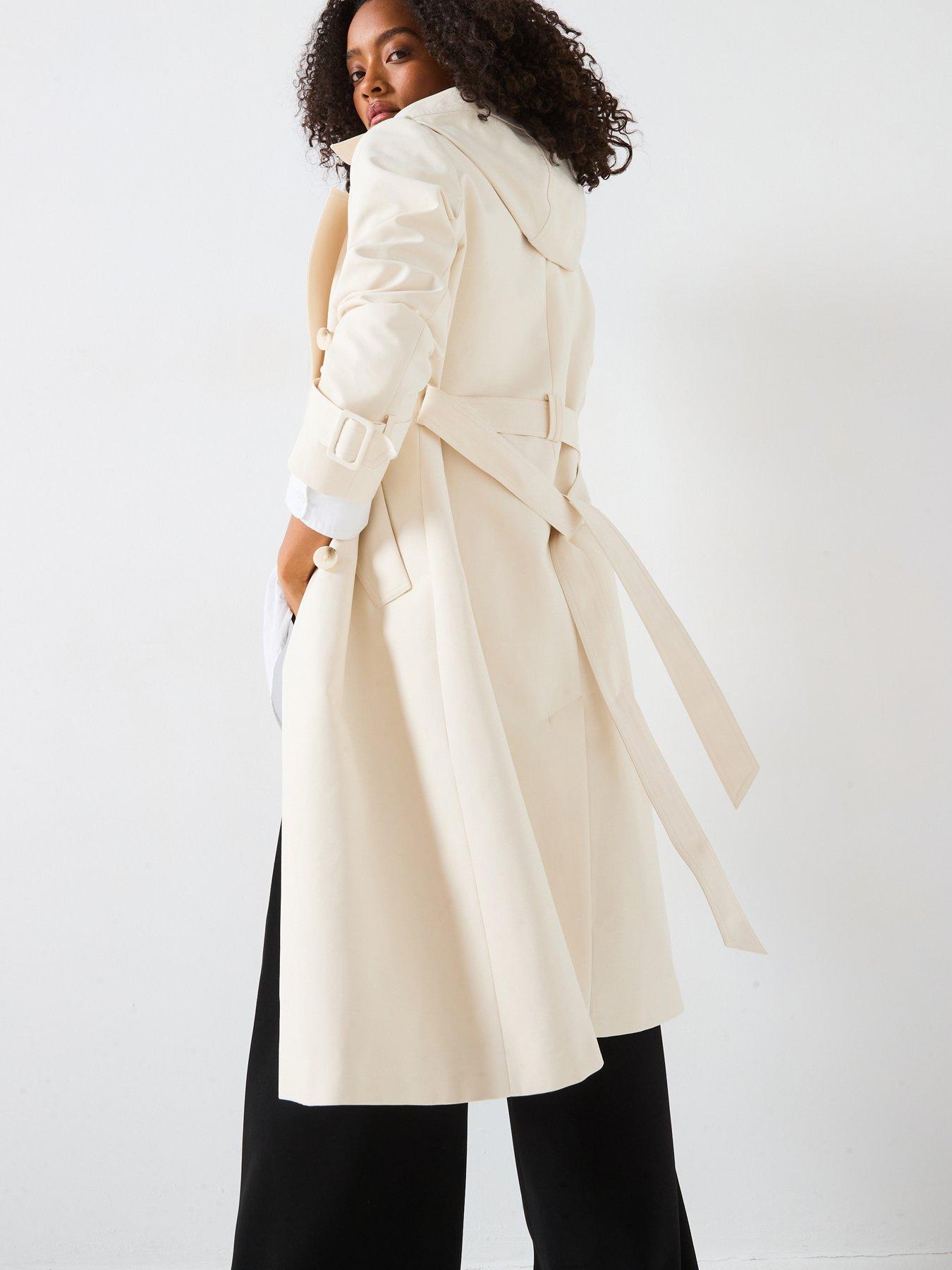 undefined Caroline Trench Coat - Cream
