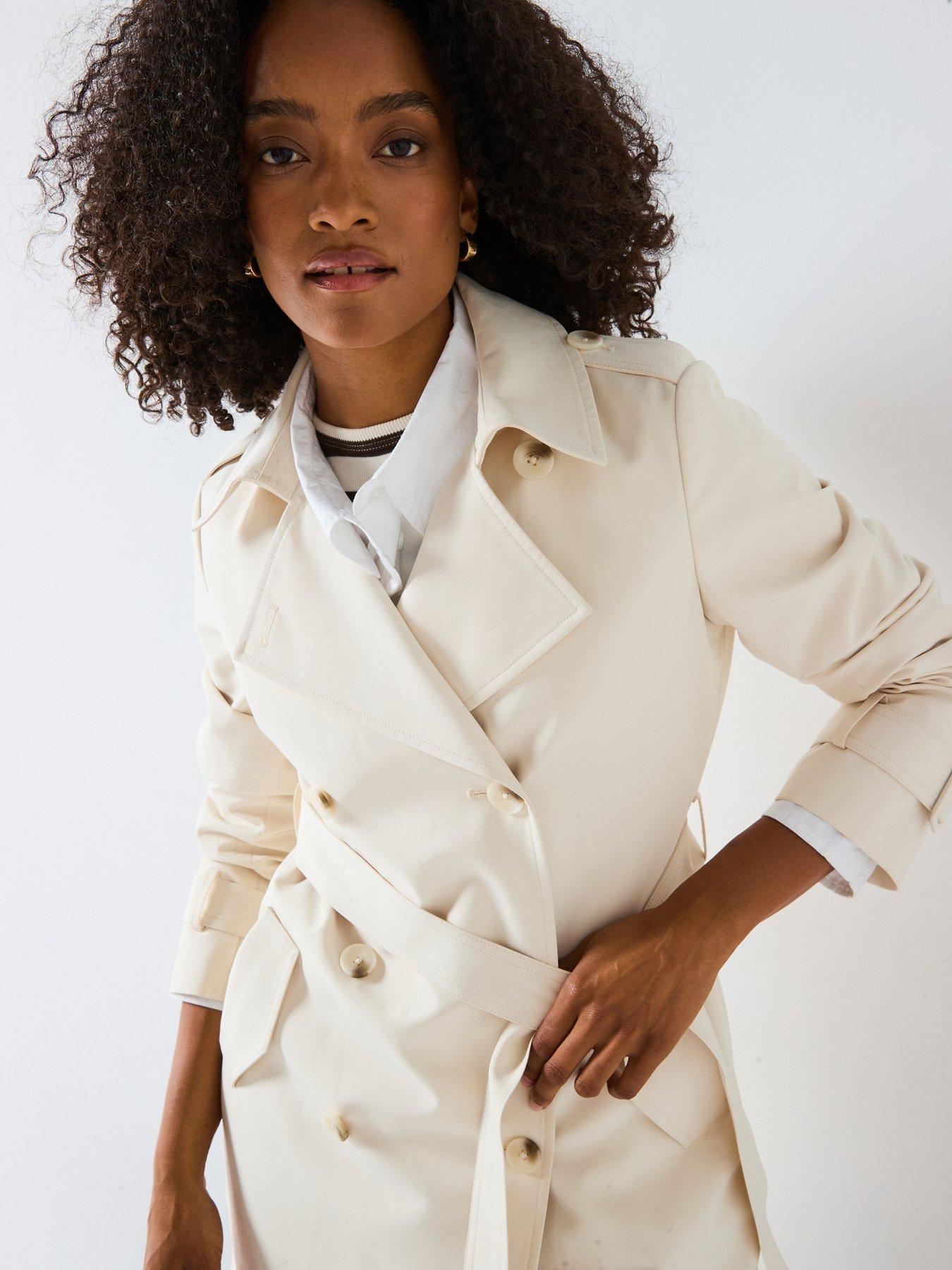 Image 4 of 6 of Forever New Caroline Trench Coat - Cream