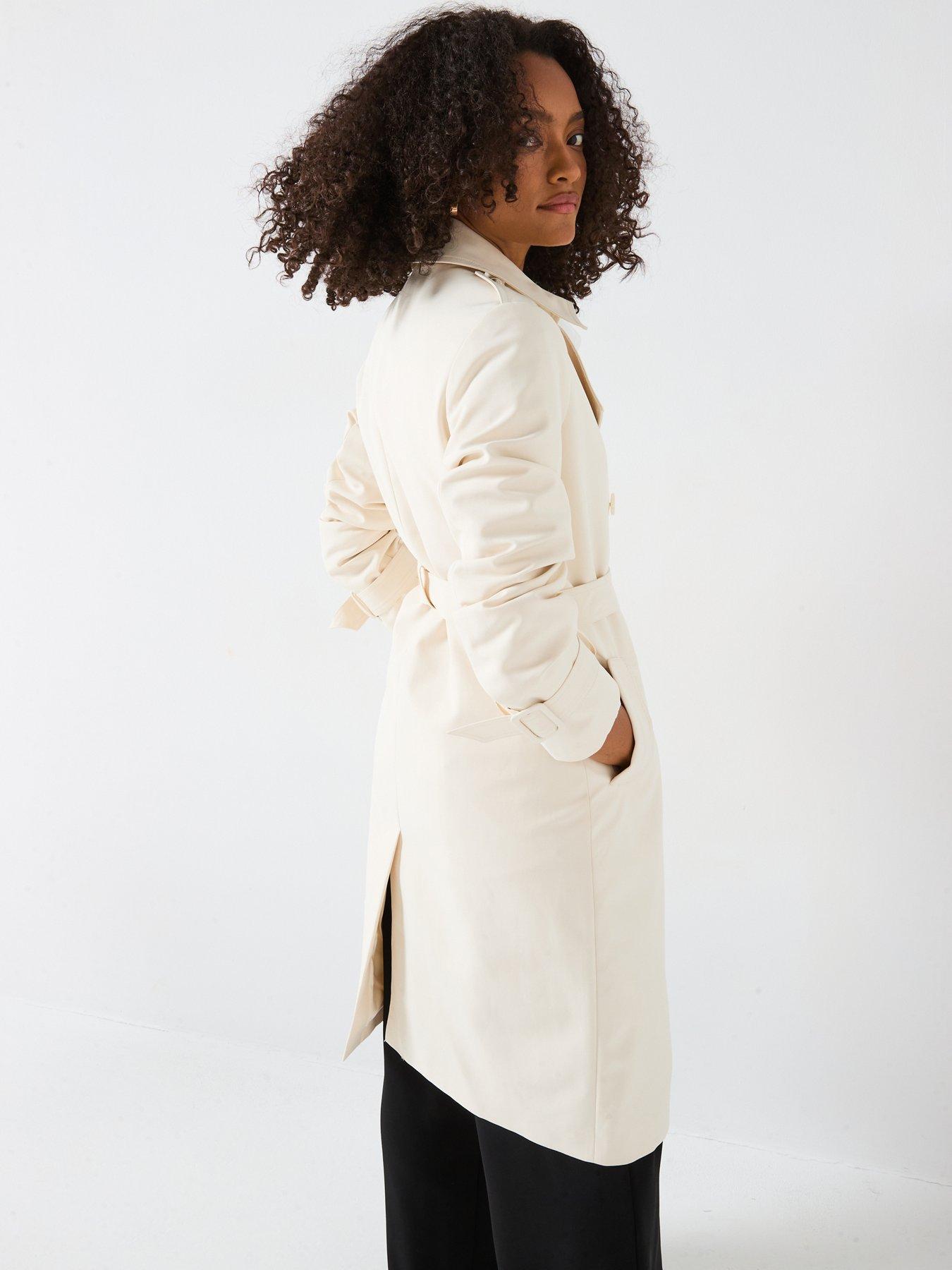 Image 5 of 6 of Forever New Caroline Trench Coat - Cream