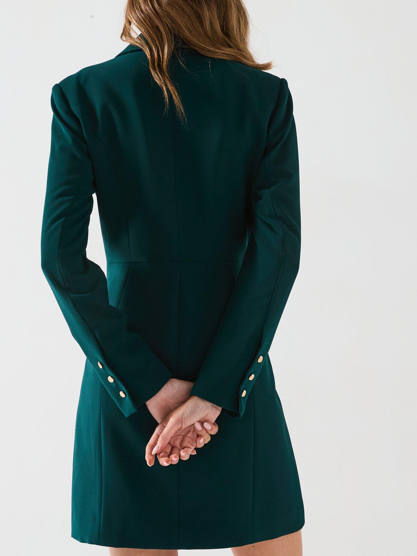  image of forever-new-billie-wrap-blazer-dress-green