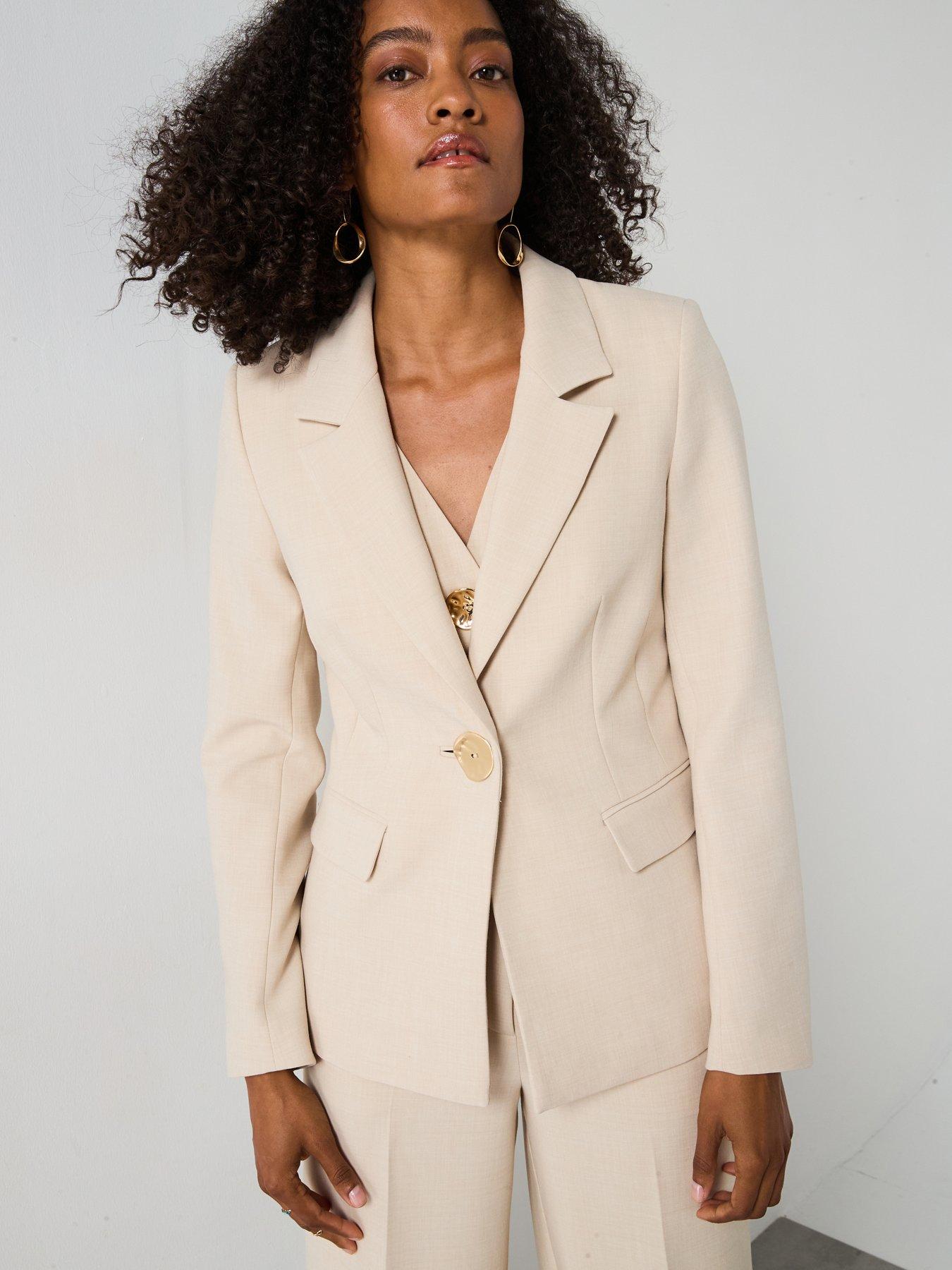 undefined Lulu Gold Button Blazer