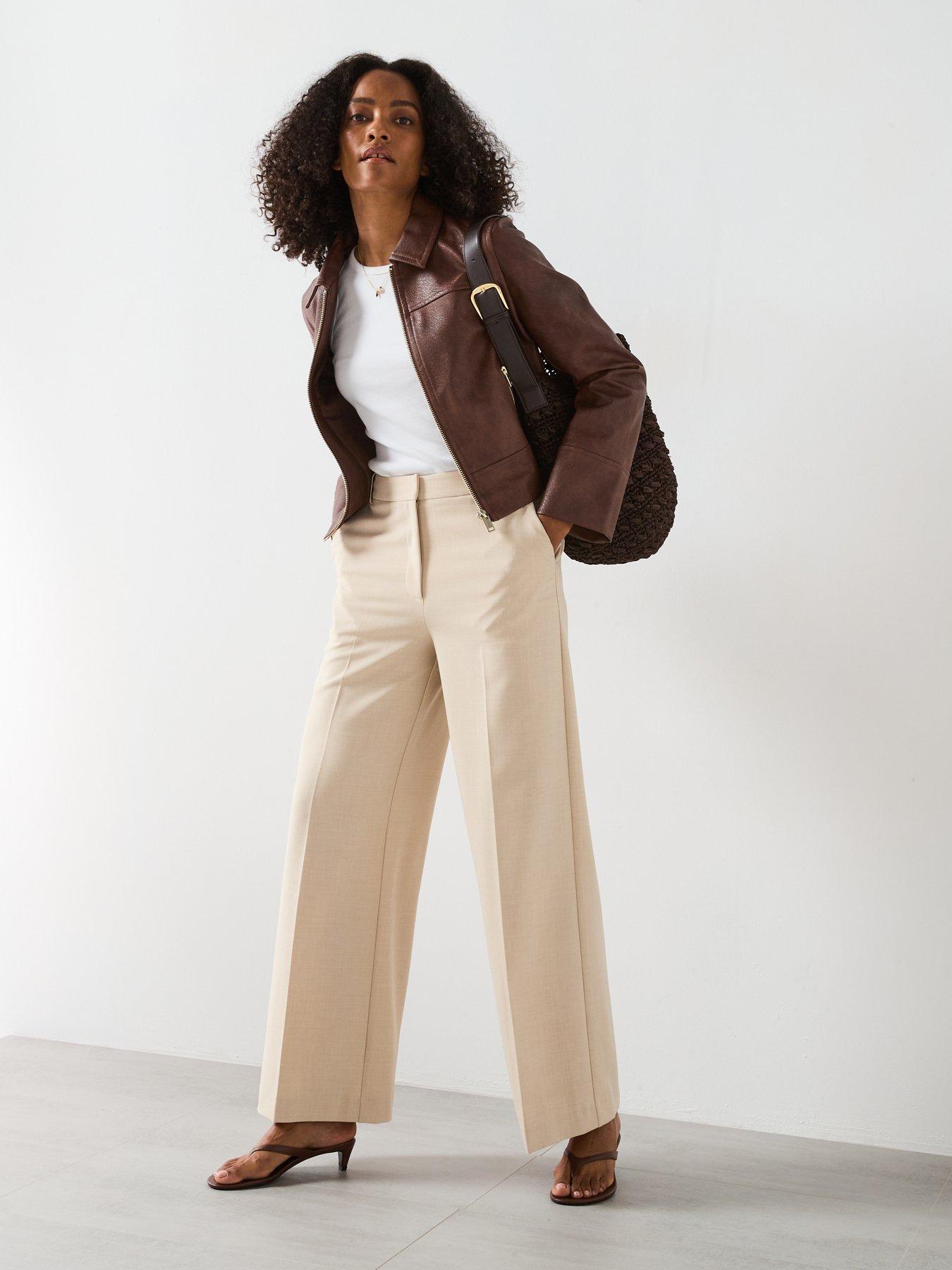 Image 3 of 5 of Forever New Wren Vegan Leather Jacket - Brown