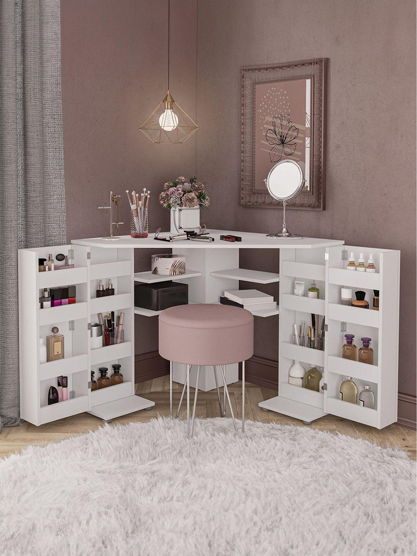 Birlea Olivia Corner Dressing Table With Storage