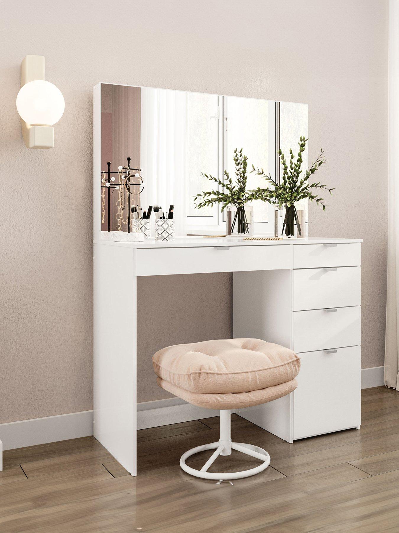 birlea-ava-5-drawer-dressing-table-white