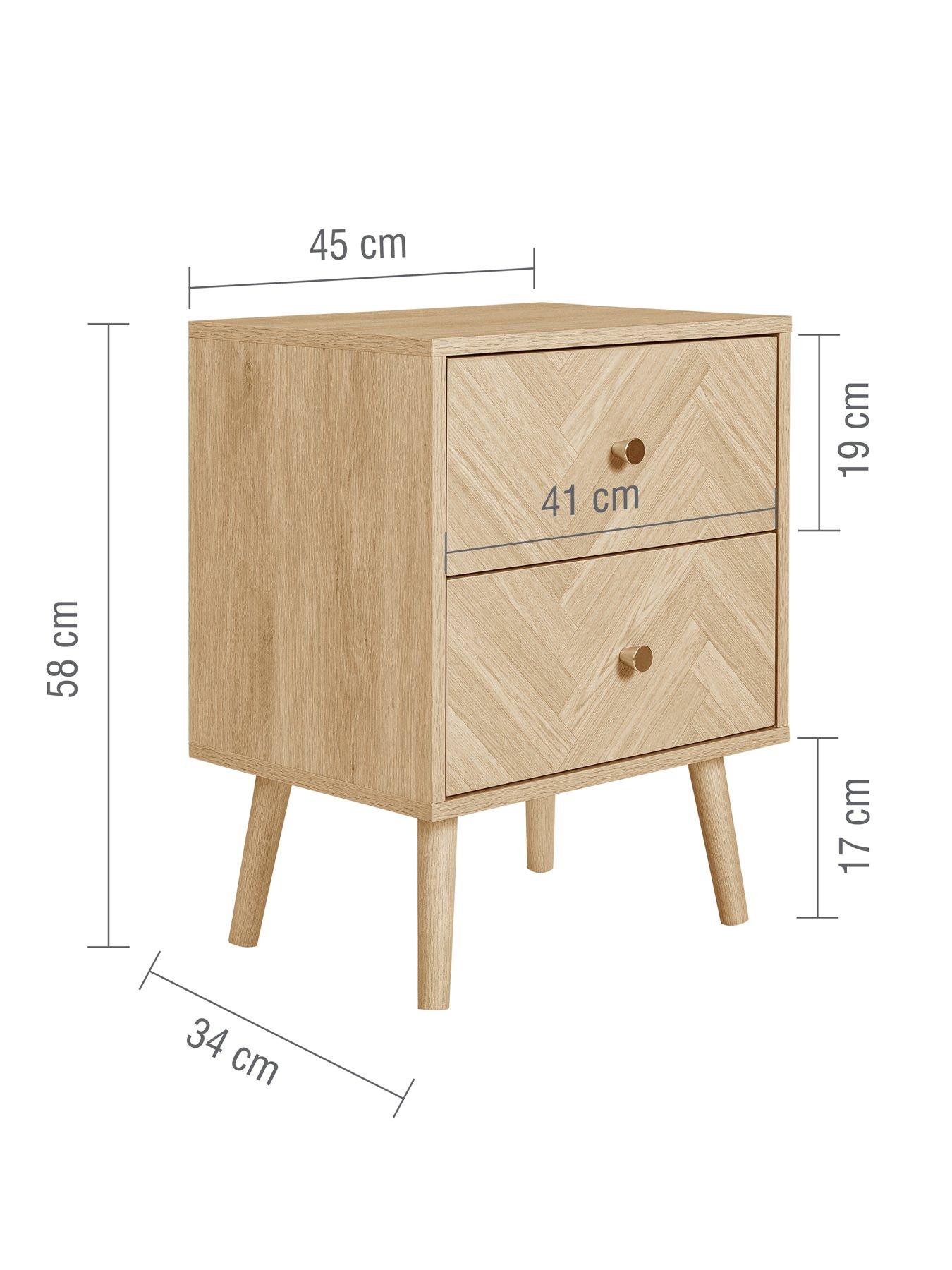 Image 4 of 4 of Birlea Herringford 2 Drawer Bedside