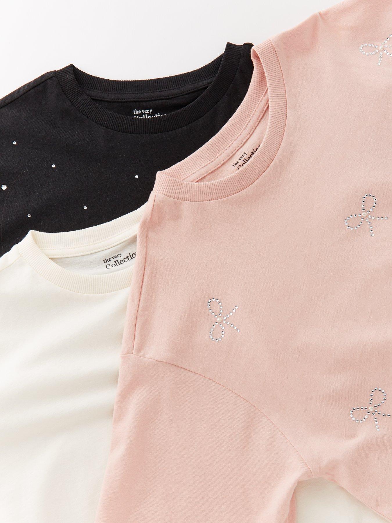 Image 4 of 4 of The Very Collection Girls Heatseal 3 Pack Tops - Multi