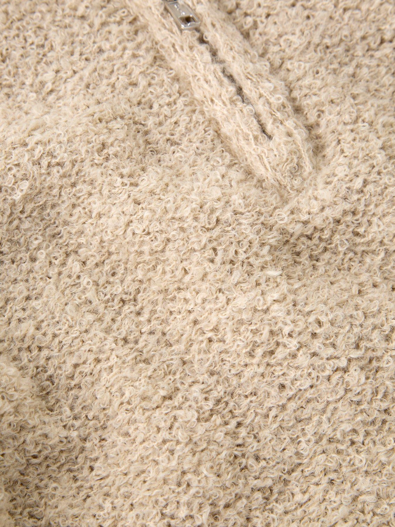  image of the-very-collection-girls-half-zip-knit-set-oatmeal