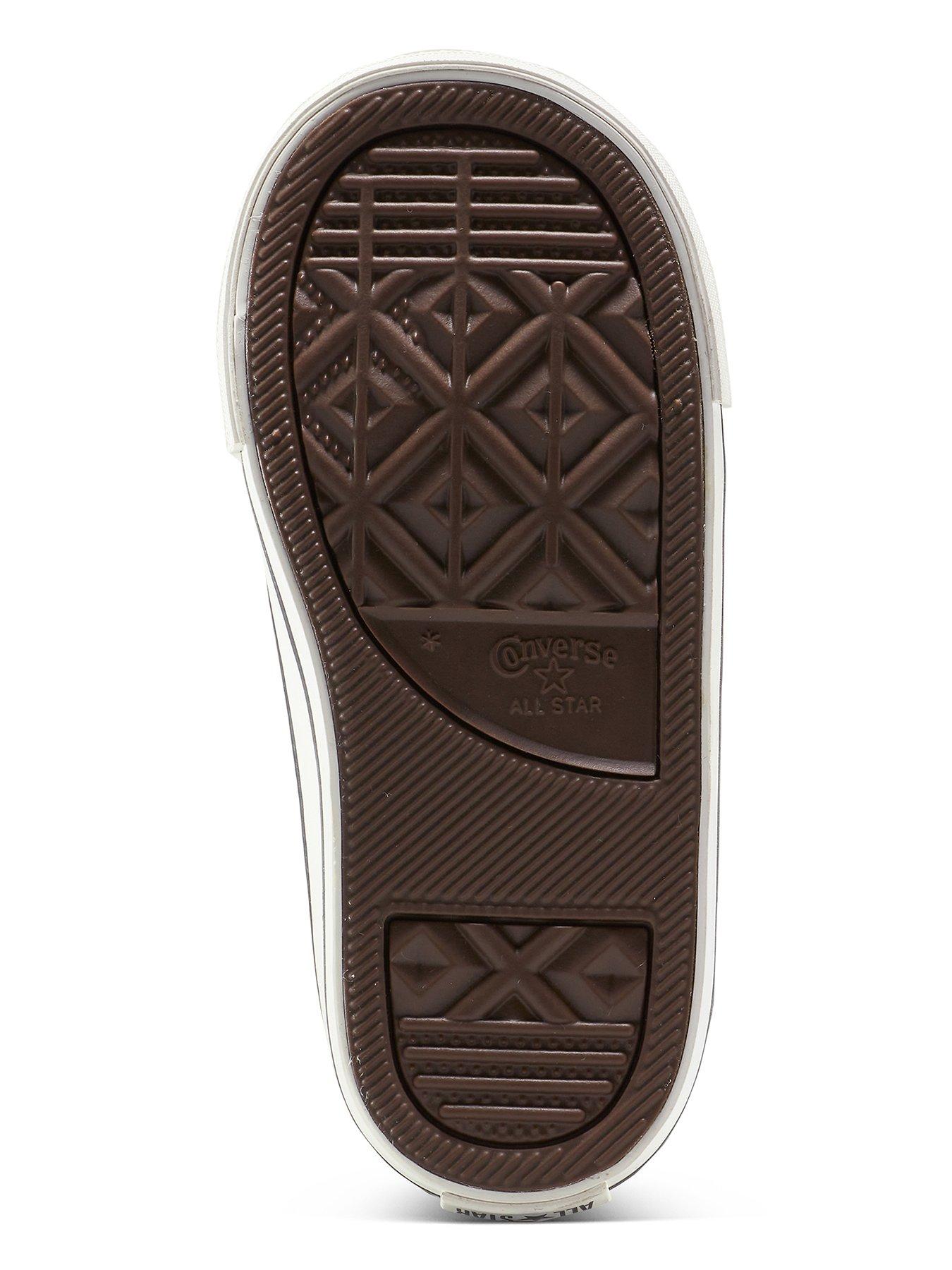 Image 5 of 7 of Converse Infants Animal Print Chuck Taylor All Star 2V Ox Trainers - Brown