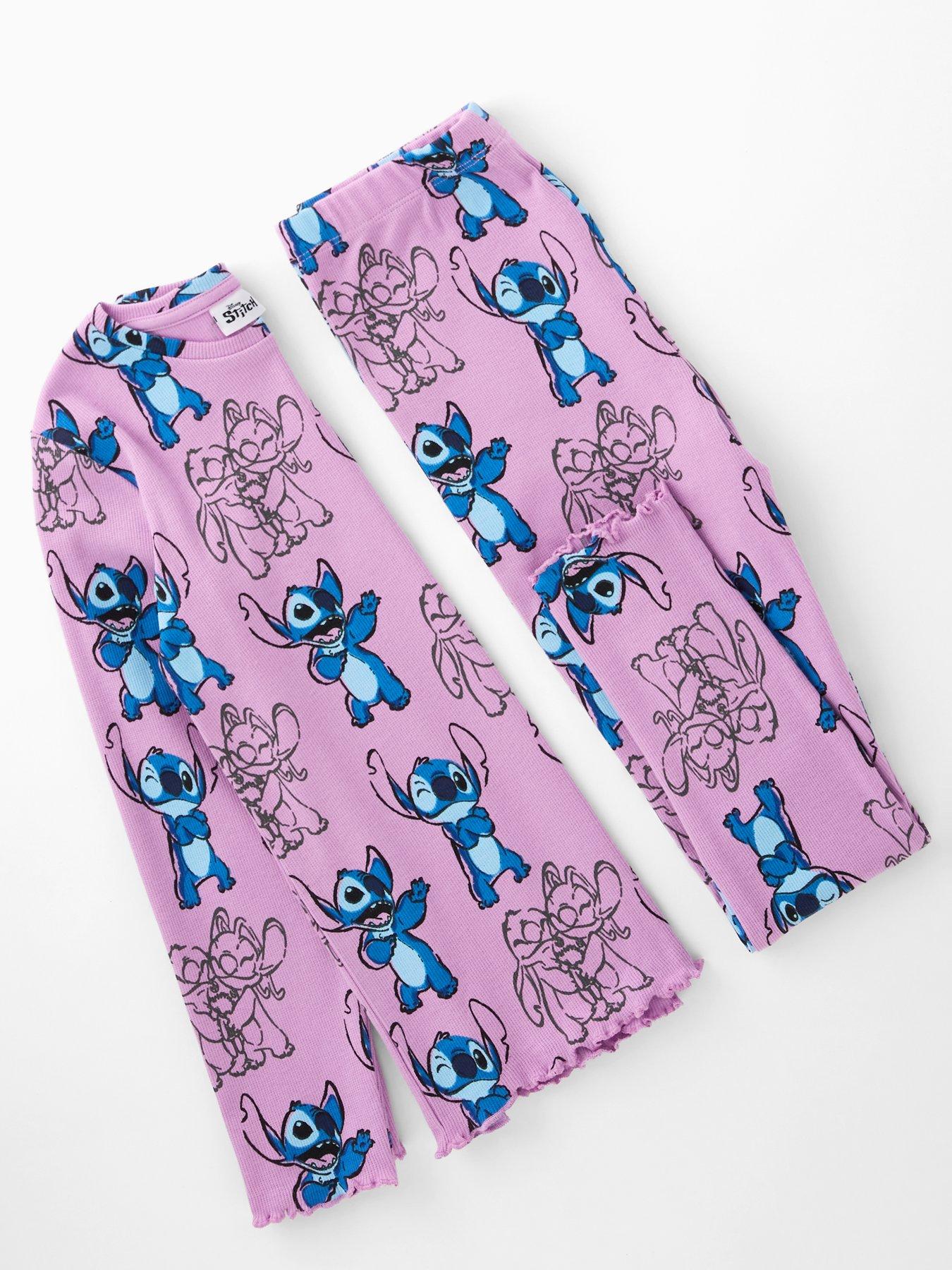  image of disney-lilo-stitch-stitch-rib-all-over-print-pyjamas-purple