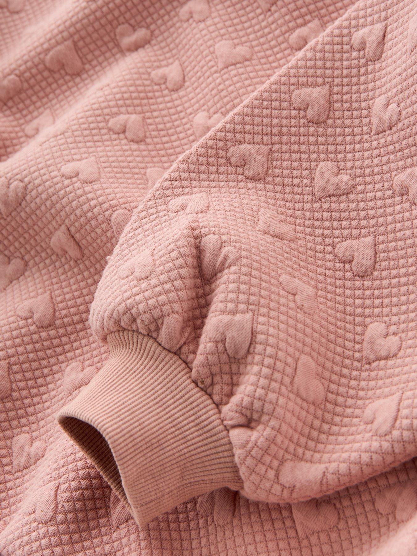  image of the-very-collection-girls-heart-jacquard-tracksuit-pink