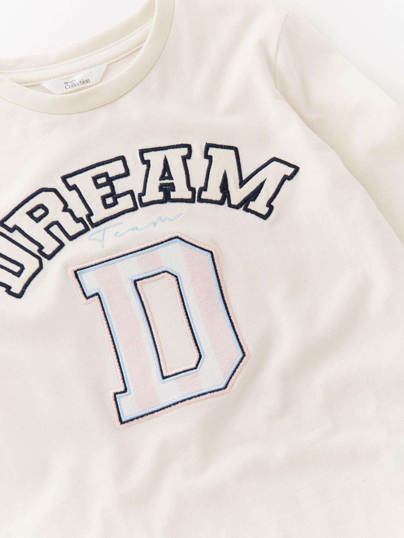 Image 4 of 4 of The Very Collection Girls Dreamer Graphic Print Stripe Pyjamas - Multi
