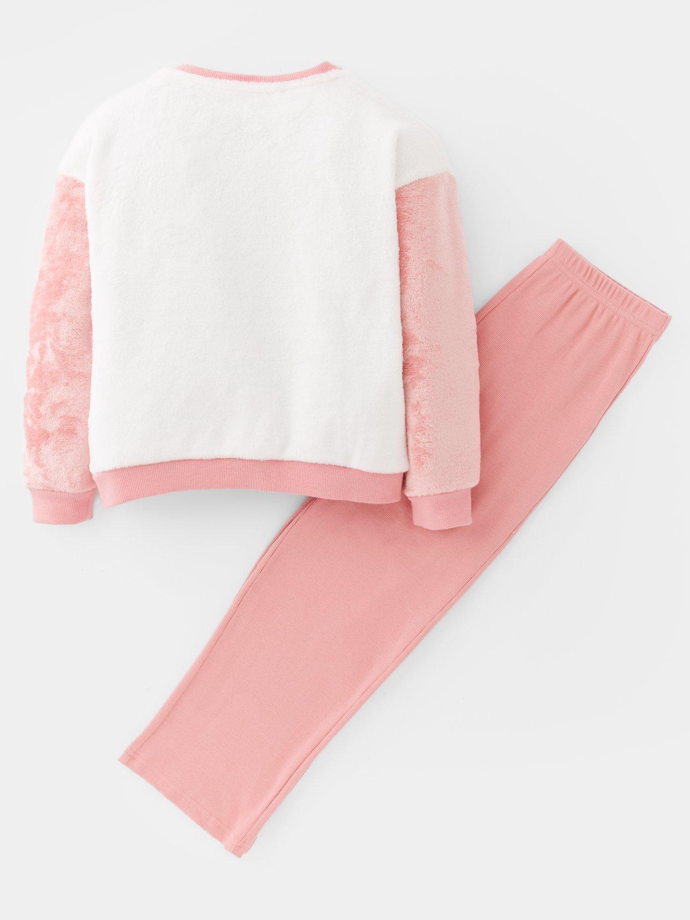 Image 2 of 4 of The Very Collection Girls Cozy Fleece Pyjamas - Multi