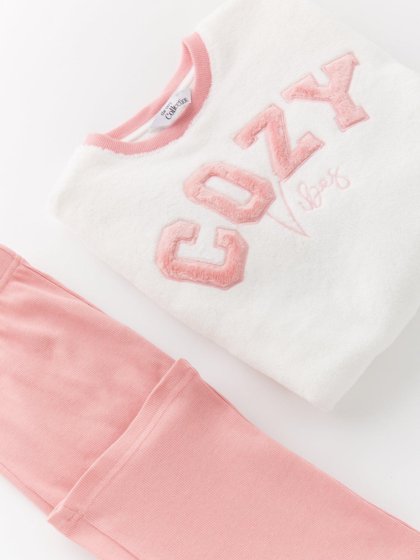 Image 3 of 4 of The Very Collection Girls Cozy Fleece Pyjamas - Multi