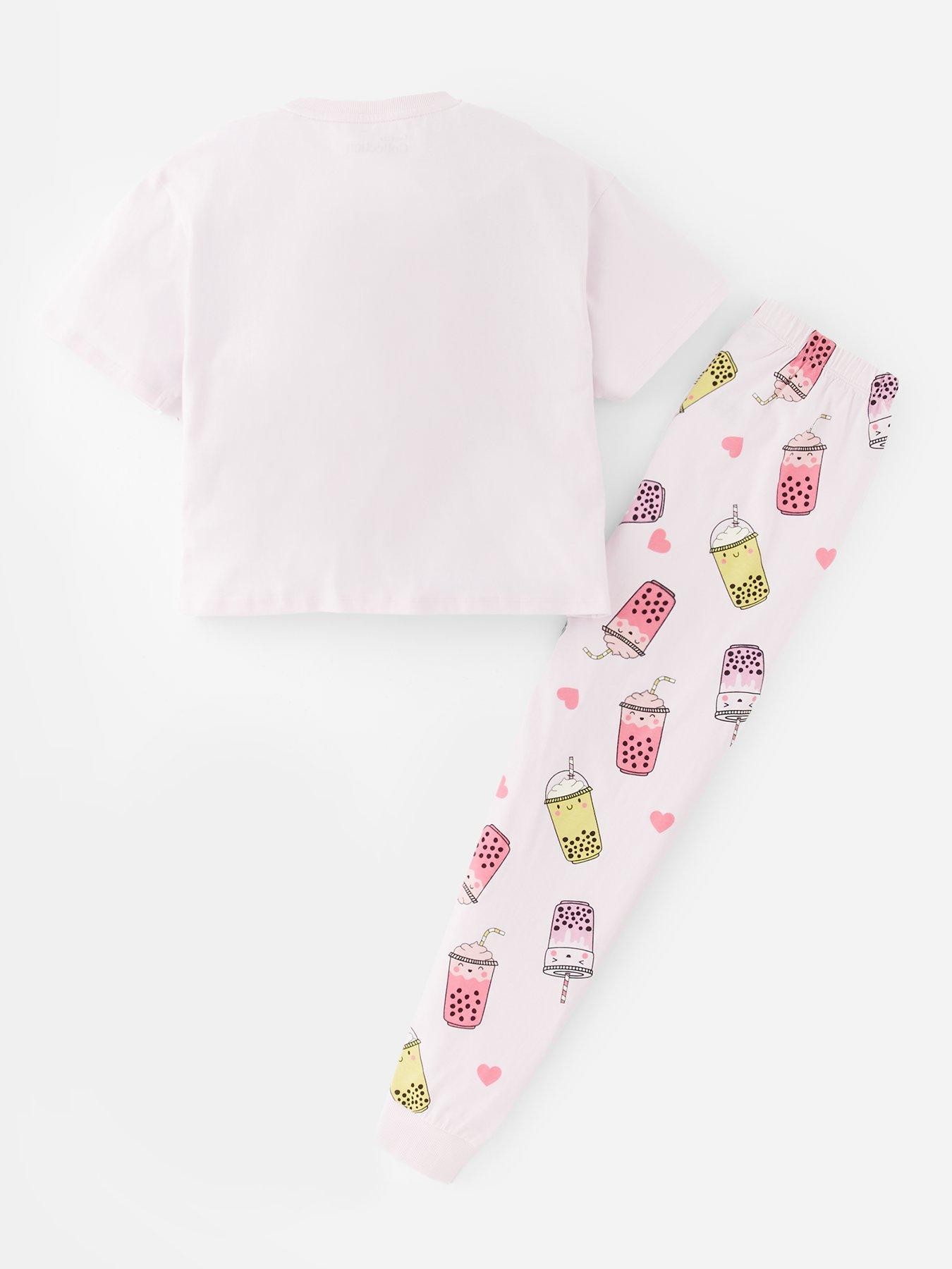 image of the-very-collection-girls-single-pyjamas-bubble-tea