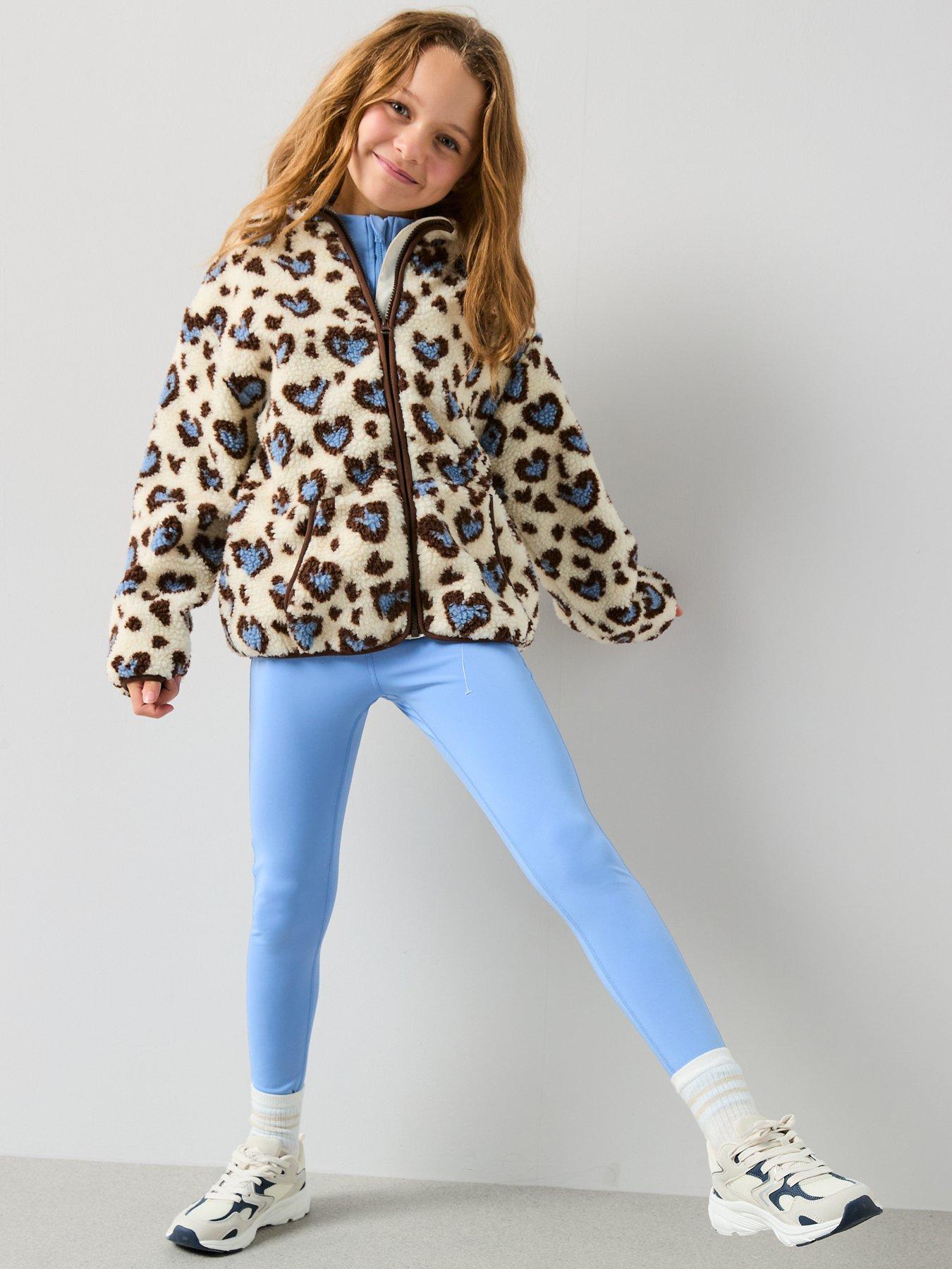  image of the-very-collection-girls-borg-heart-animal-zip-up-jacket-print