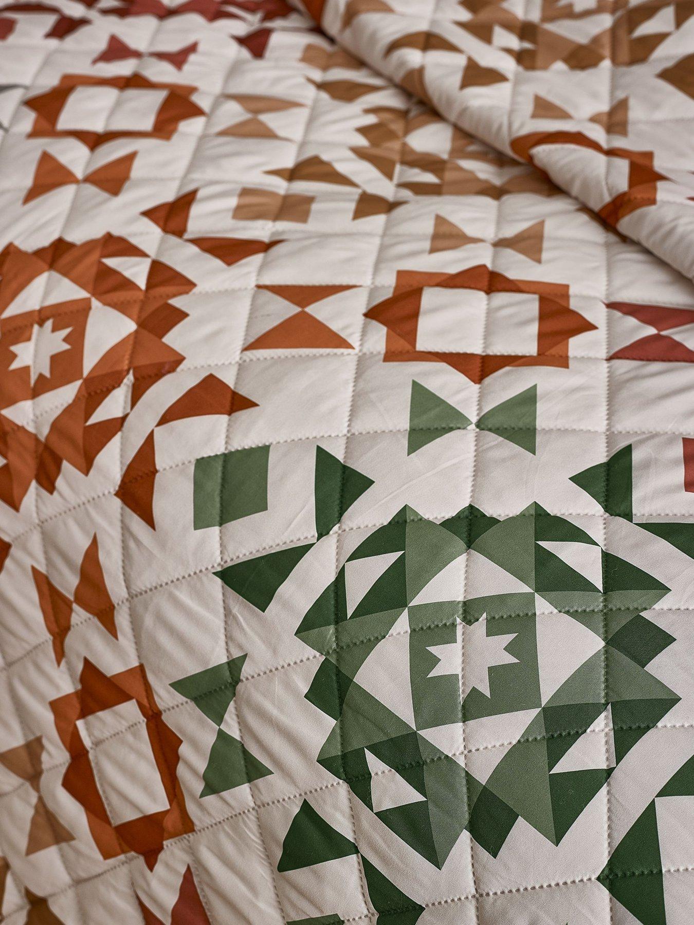 Image 3 of 3 of Catherine Lansfield Autumn Patchwork Bedspread- 220x230cm