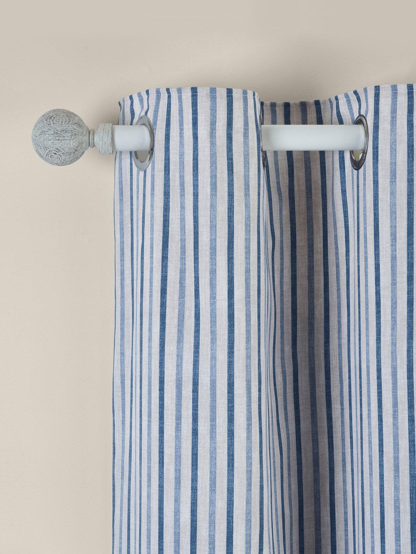Image 1 of 4 of Catherine Lansfield Logan Stripe Curtains