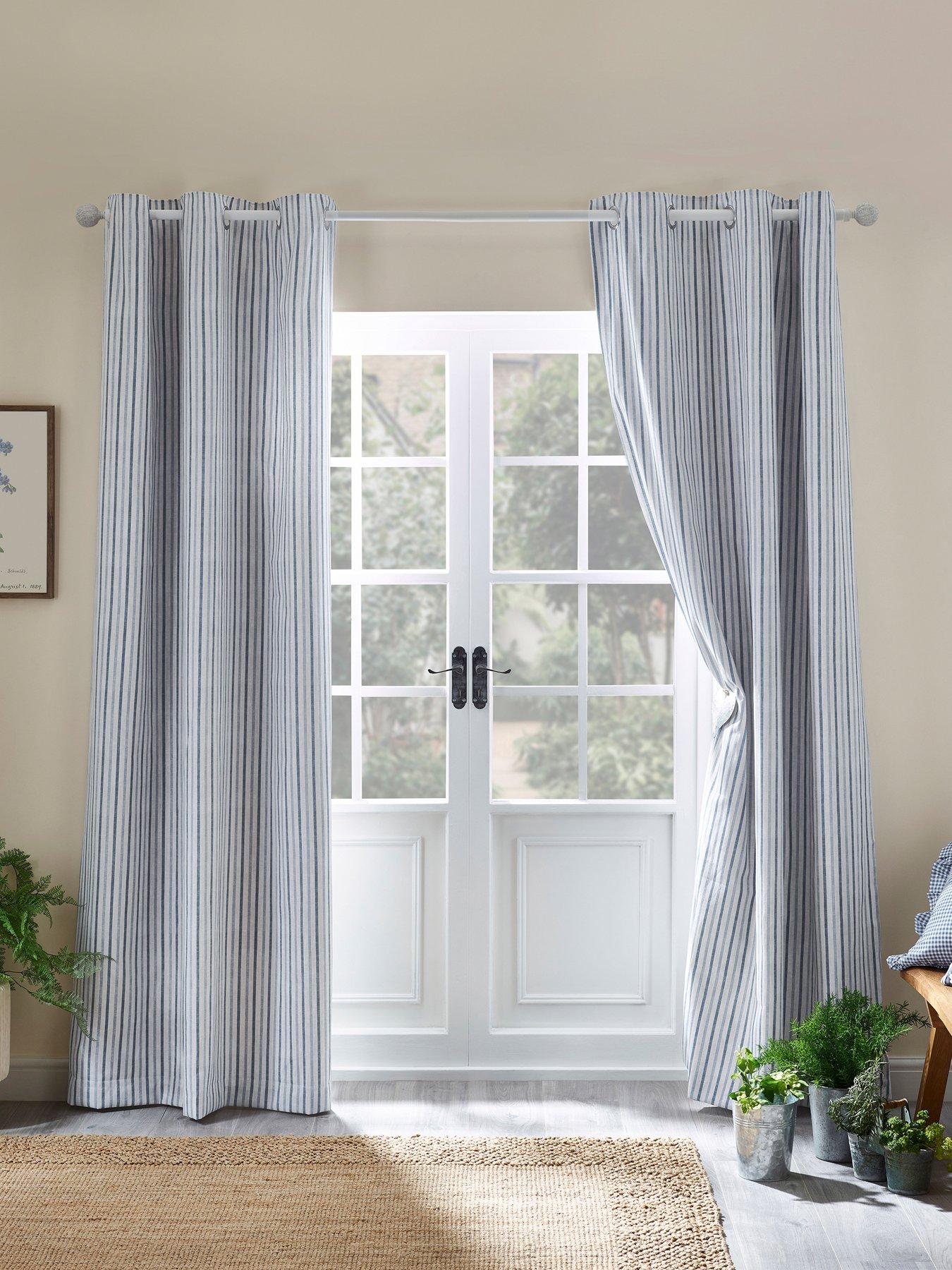 Image 2 of 4 of Catherine Lansfield Logan Stripe Curtains