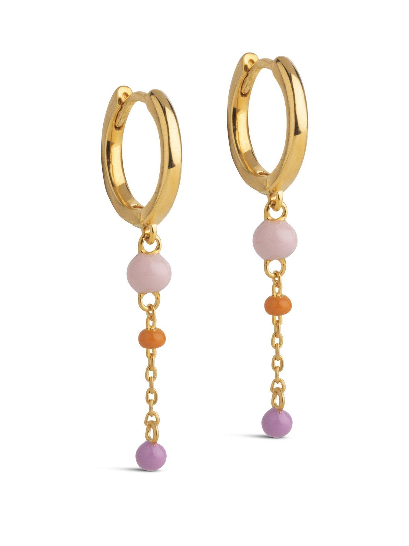 undefined Lola Bold Hoops 18ct Gold Plated 925 Sterling Silver - Blush